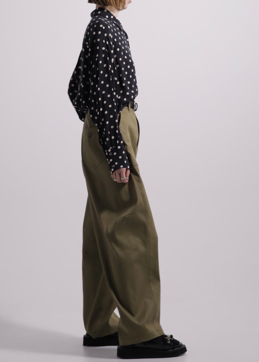 SACRA/VINTAGE COTTON GABARDINE PANTS