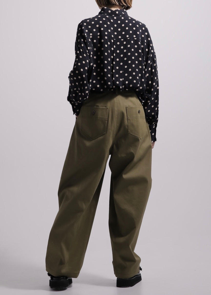 SACRA/VINTAGE COTTON GABARDINE PANTS