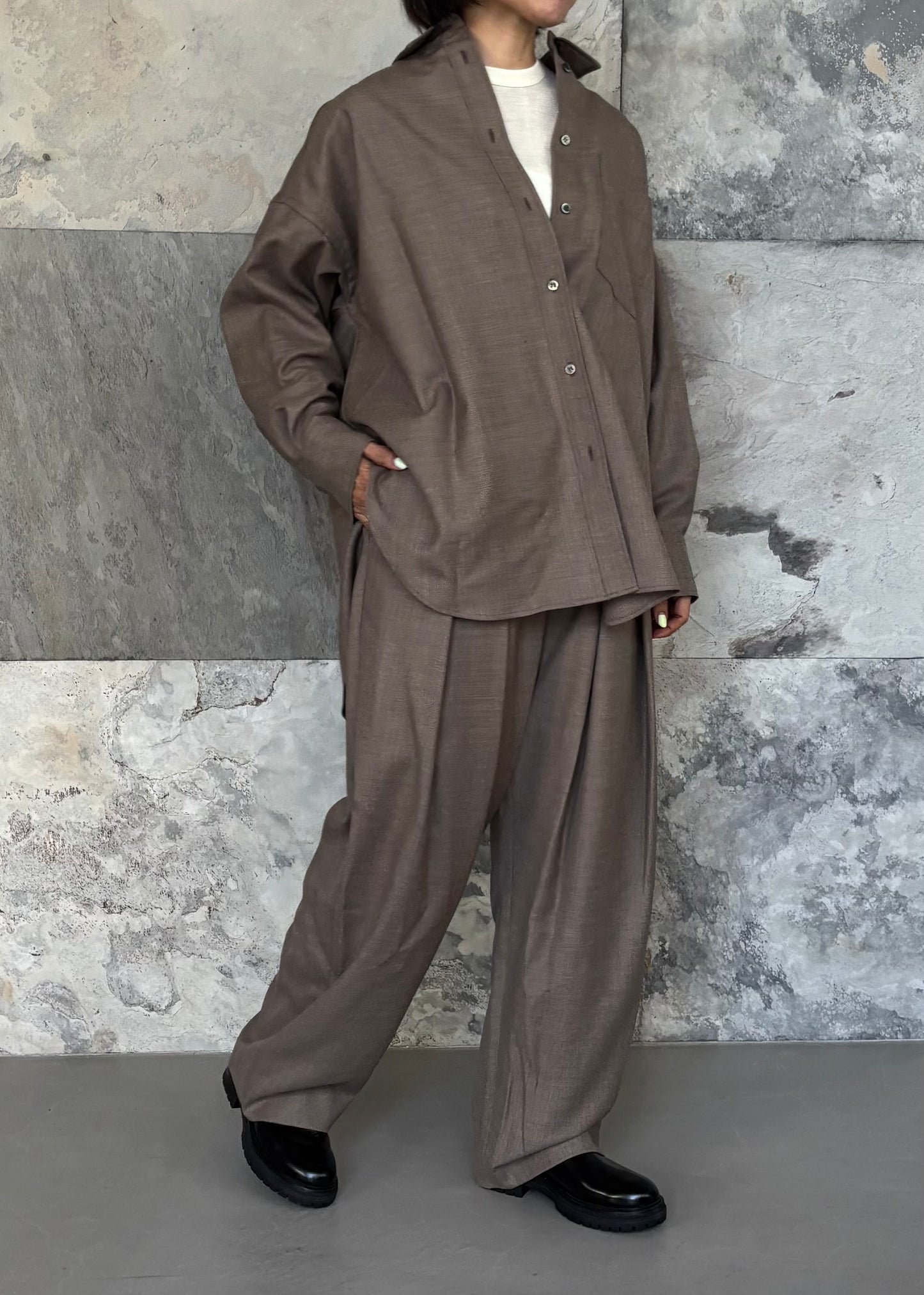SACRA H.COUNT WORSTED SERGE PANTS