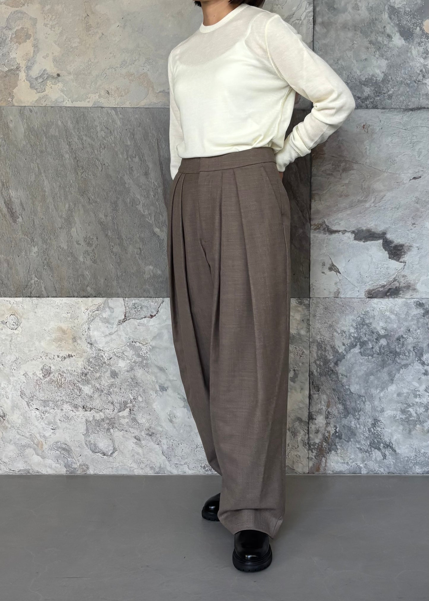 SACRA H.COUNT WORSTED SERGE PANTS