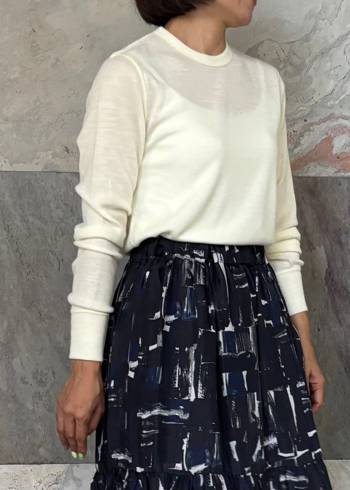 SACRA/EX.FINE MERINO RIB JSY TOP