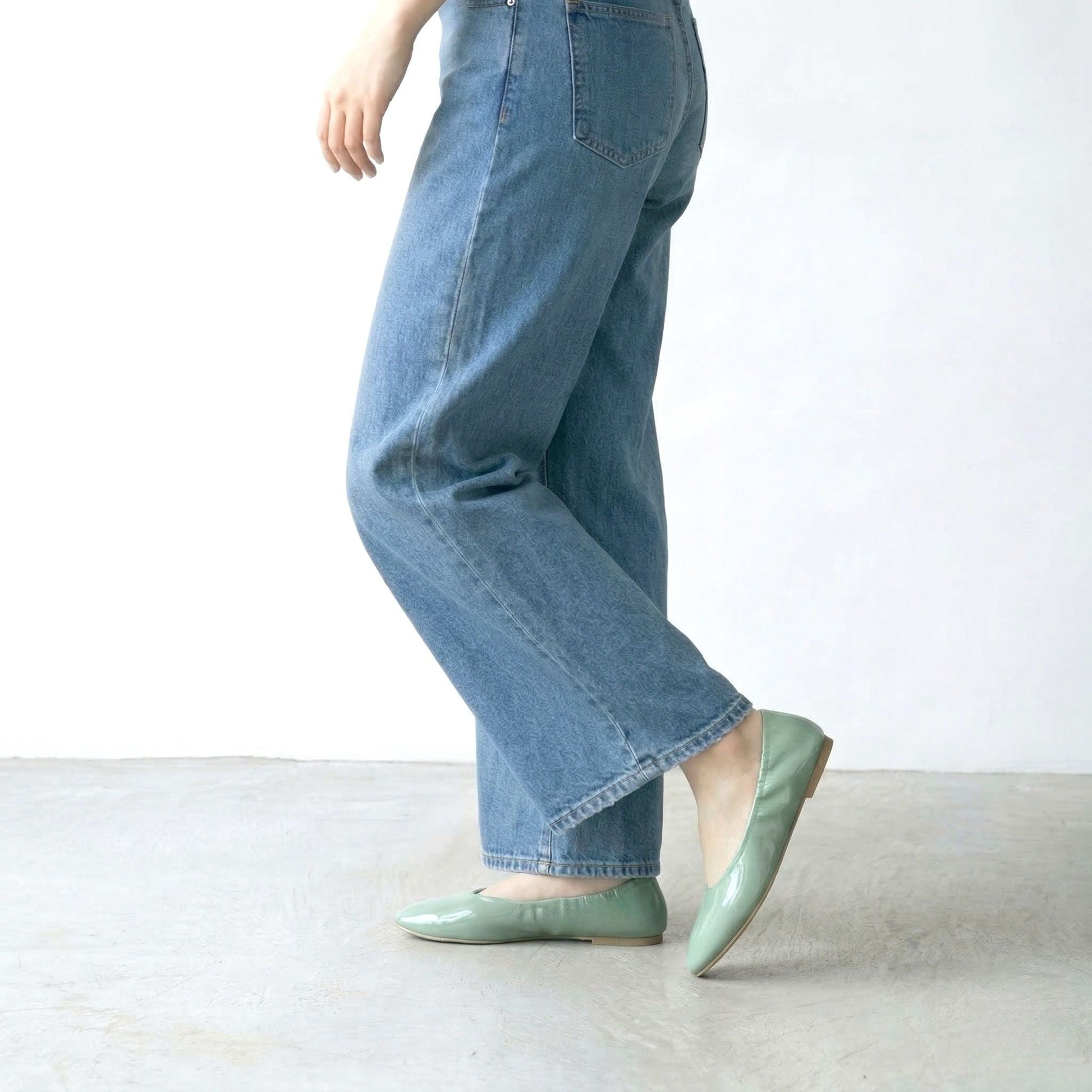 Flavie -Soft enamel Mint green ソフトエナメル ミントグリーン kurun クルン kuruntokyo 入学式 卒業式 クルントウキョウ 疲れない 痛くない madeinjapan 日本製 本革 バレエシューズ フラットシューズ パンプス kurunTOKYO mdmバレエシューズwaterproof レインシューズ 小さいサイズ 大きいサイズ 26cm 21.5cm 26cm 25.5cm 25cm 22cm