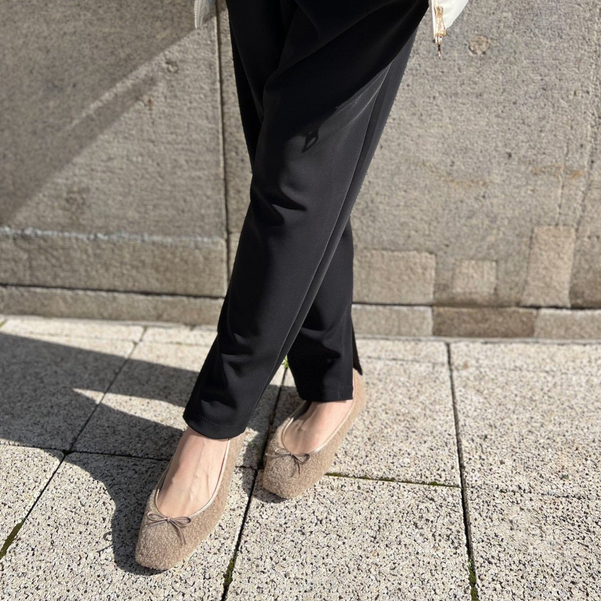 Giselle -Boa Cloth Grege ボアクロス グレージュ kurun クルン kuruntokyo 入学式 卒業式 クルントウキョウ 疲れない 痛くない madeinjapan 日本製 本革 バレエシューズ フラットシューズ パンプス kurunTOKYO mdmバレエシューズwaterproof レインシューズ 小さいサイズ 大きいサイズ 26cm 21.5cm 26cm 25.5cm 25cm 22cm