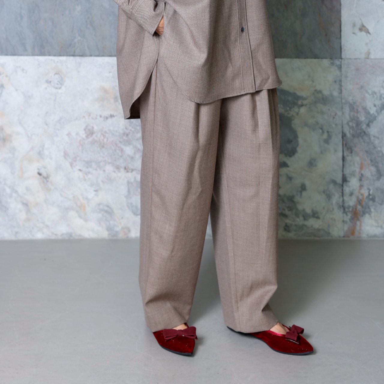 Mathilde -Lame velour cloth Bordeaux ラメベロアクロス ボルドー kurun クルン kuruntokyo 入学式 卒業式 クルントウキョウ 疲れない 痛くない madeinjapan 日本製 本革 バレエシューズ フラットシューズ パンプス kurunTOKYO mdmバレエシューズwaterproof レインシューズ 小さいサイズ 大きいサイズ 26cm 21.5cm 26cm 25.5cm 25cm 22cm