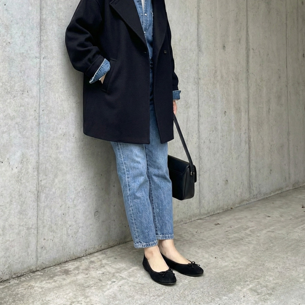Pauline -Waterproof Suede Black ウォータープルーフスエード ブラック kurun クルン kuruntokyo 入学式 卒業式 クルントウキョウ 疲れない 痛くない madeinjapan 日本製 本革 バレエシューズ フラットシューズ パンプス kurunTOKYO mdmバレエシューズwaterproof レインシューズ 小さいサイズ 大きいサイズ 26cm 21.5cm 26cm 25.5cm 25cm 22cm