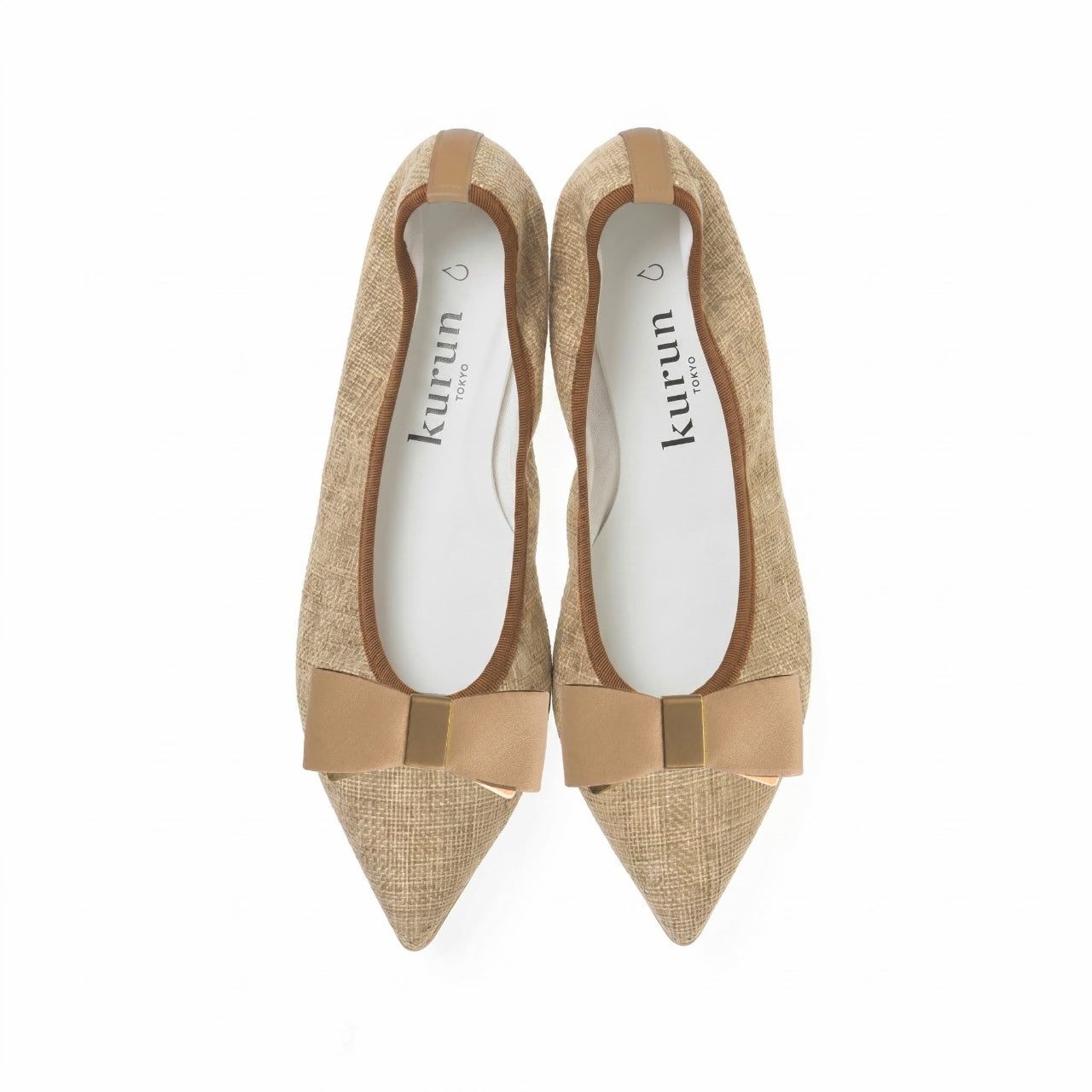 [6/17(wed)20:00～販売開始]Mathilde -Waterproof Panama cloth Ribbon Camel ウォータープルーフパナマクロス リボンキャメル kurun クルン kuruntokyo 入学式 卒業式 クルントウキョウ 疲れない 痛くない madeinjapan 日本製 本革 バレエシューズ フラットシューズ パンプス kurunTOKYO mdmバレエシューズwaterproof レインシューズ 小さいサイズ 大きいサイズ 26cm 21.5cm 26cm 25.5cm 25cm 22cm