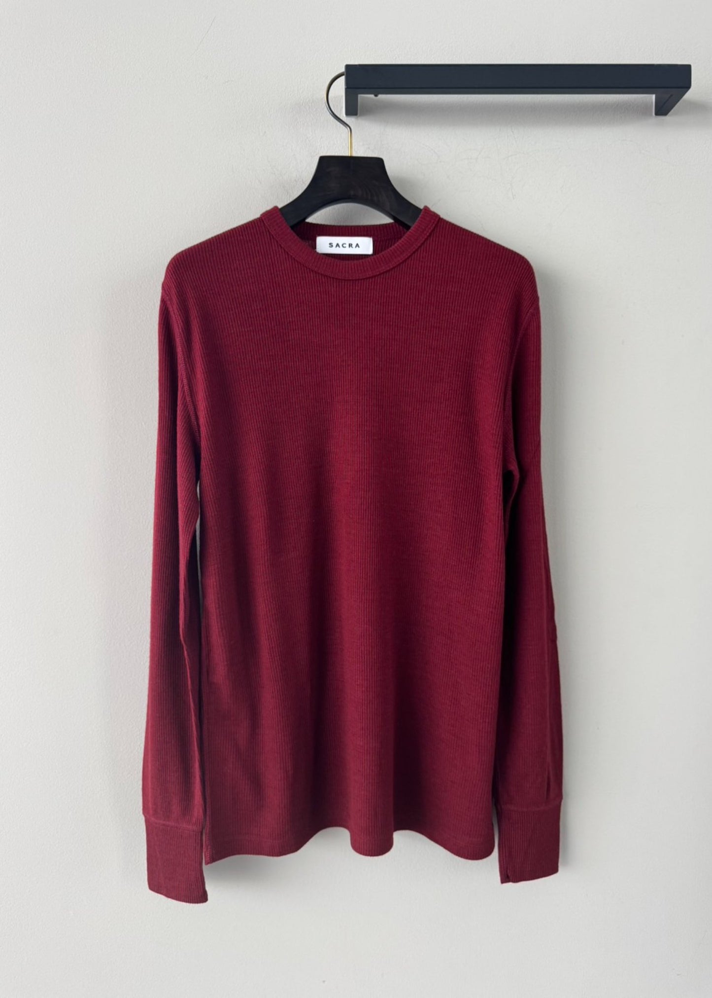 SACRA/EX.FINE MERINO RIB JSY TOP