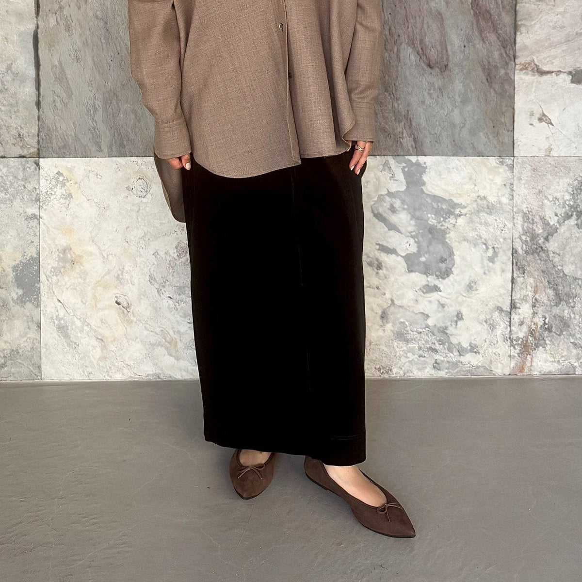 Mathilde -Waterproof Suede Darkbrown ウォータープルーフスエード ダークブラウン kurun クルン kuruntokyo 入学式 卒業式 クルントウキョウ 疲れない 痛くない madeinjapan 日本製 本革 バレエシューズ フラットシューズ パンプス kurunTOKYO mdmバレエシューズwaterproof レインシューズ 小さいサイズ 大きいサイズ 26cm 21.5cm 26cm 25.5cm 25cm 22cm