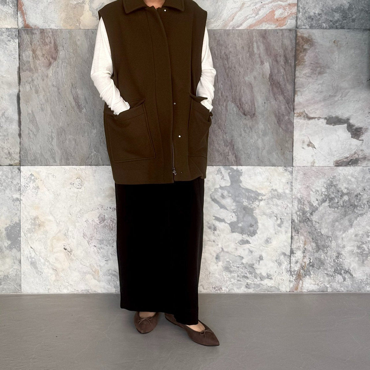 Mathilde -Waterproof Suede Darkbrown ウォータープルーフスエード ダークブラウン kurun クルン kuruntokyo 入学式 卒業式 クルントウキョウ 疲れない 痛くない madeinjapan 日本製 本革 バレエシューズ フラットシューズ パンプス kurunTOKYO mdmバレエシューズwaterproof レインシューズ 小さいサイズ 大きいサイズ 26cm 21.5cm 26cm 25.5cm 25cm 22cm