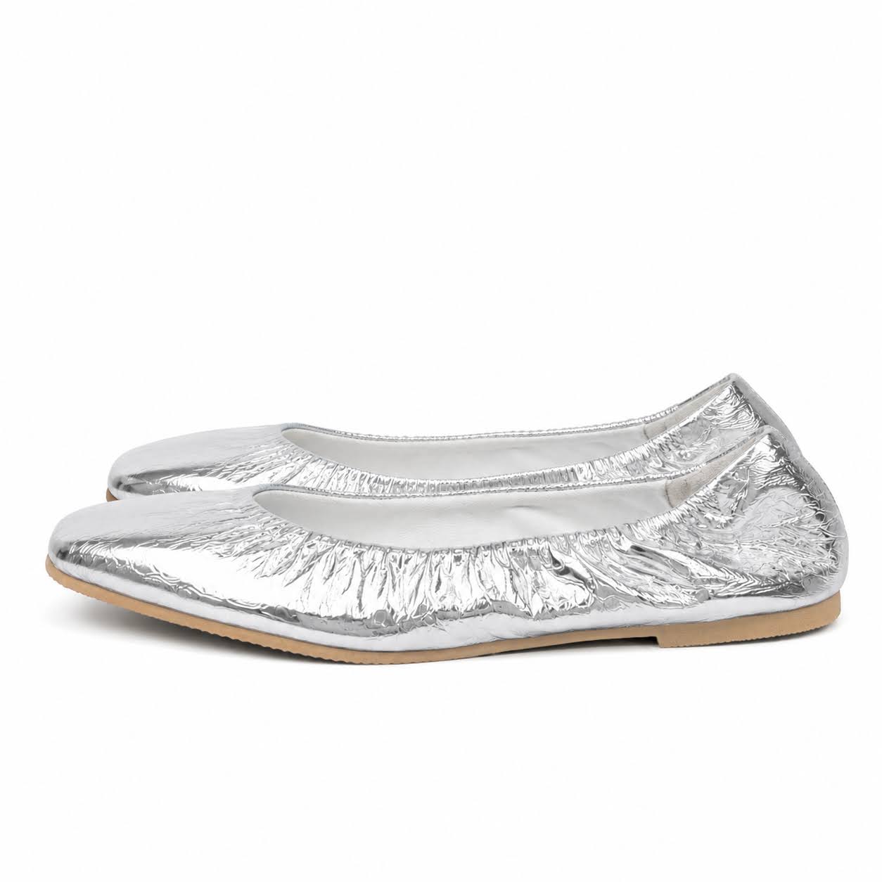 [7/8(wed)20:00～販売開始]Flavie -Soft mirror Silver ソフトミラー シルバー kurun クルン kuruntokyo 入学式 卒業式 クルントウキョウ 疲れない 痛くない madeinjapan 日本製 本革 バレエシューズ フラットシューズ パンプス kurunTOKYO mdmバレエシューズwaterproof レインシューズ 小さいサイズ 大きいサイズ 26cm 21.5cm 26cm 25.5cm 25cm 22cm