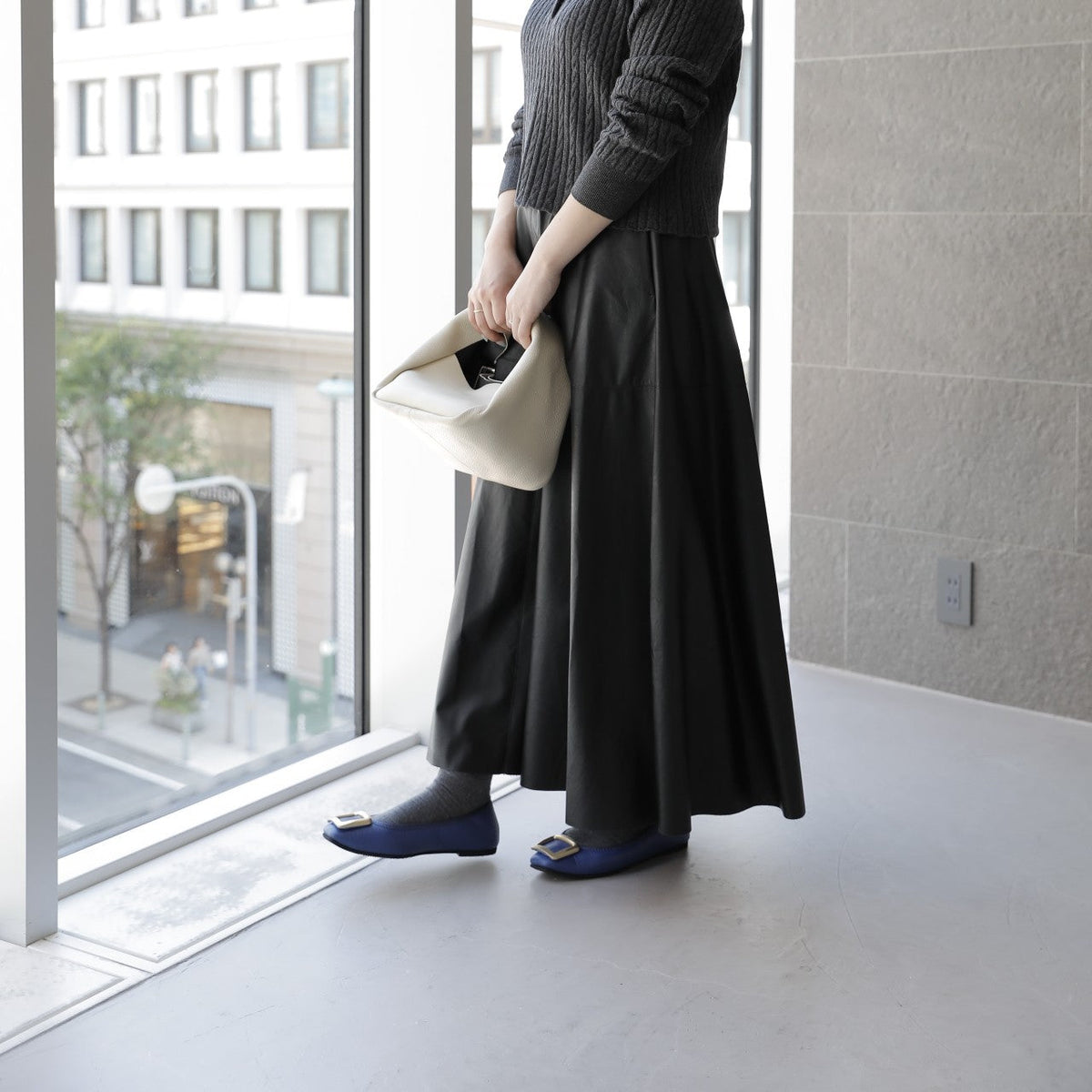 [9/16(wed)20:00～販売開始]Giselle -Waterproof Soft Shrink Buckle Royal blue ウォータープルーフ ソフトシュリンク バックル ロイヤルブルー kurun クルン kuruntokyo 入学式 卒業式 クルントウキョウ 疲れない 痛くない madeinjapan 日本製 本革 バレエシューズ フラットシューズ パンプス kurunTOKYO mdmバレエシューズwaterproof レインシューズ 小さいサイズ 大きいサイズ 26cm 21.5cm 26cm 25.5cm 25cm 22cm