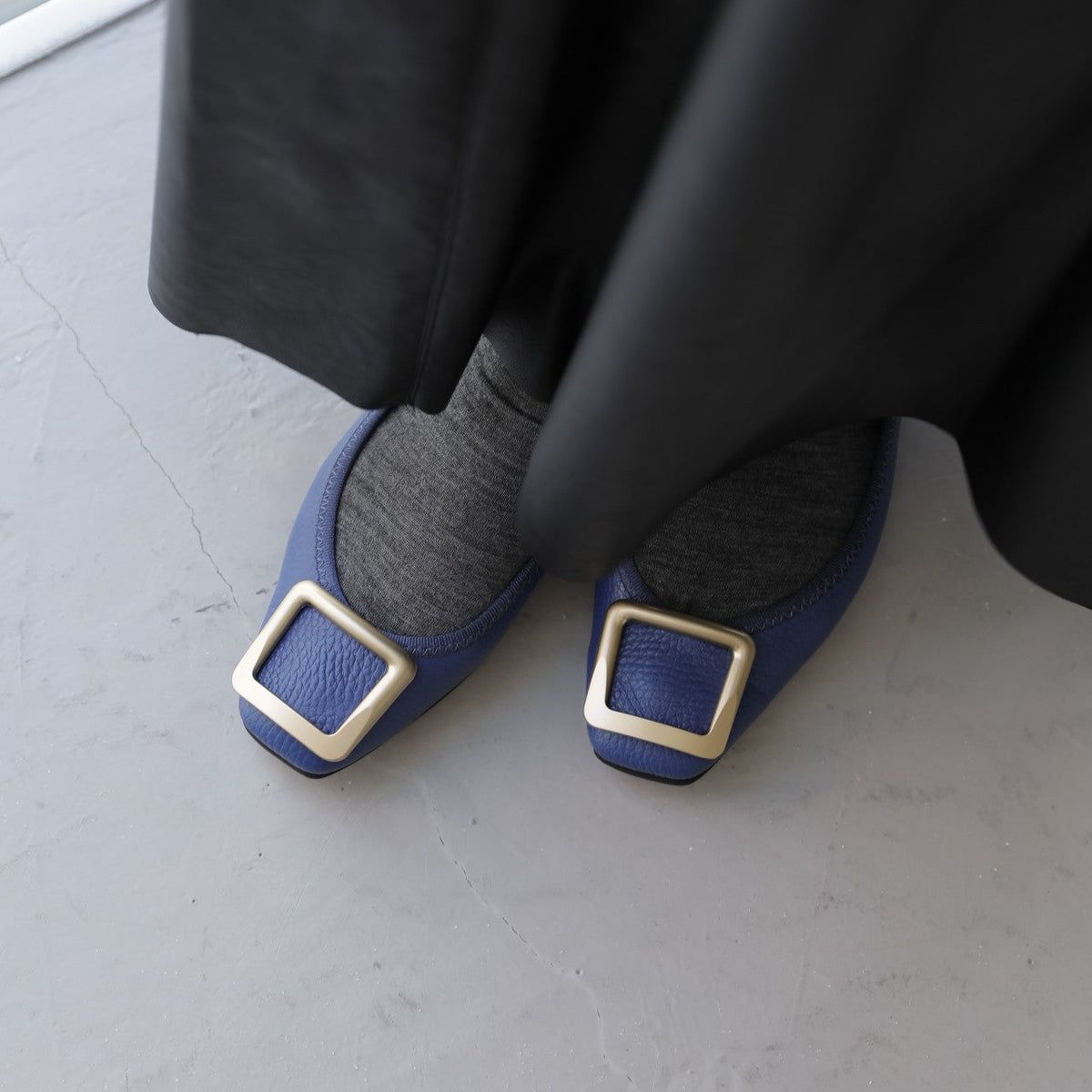 [9/16(wed)20:00～販売開始]Giselle -Waterproof Soft Shrink Buckle Royal blue ウォータープルーフ ソフトシュリンク バックル ロイヤルブルー kurun クルン kuruntokyo 入学式 卒業式 クルントウキョウ 疲れない 痛くない madeinjapan 日本製 本革 バレエシューズ フラットシューズ パンプス kurunTOKYO mdmバレエシューズwaterproof レインシューズ 小さいサイズ 大きいサイズ 26cm 21.5cm 26cm 25.5cm 25cm 22cm