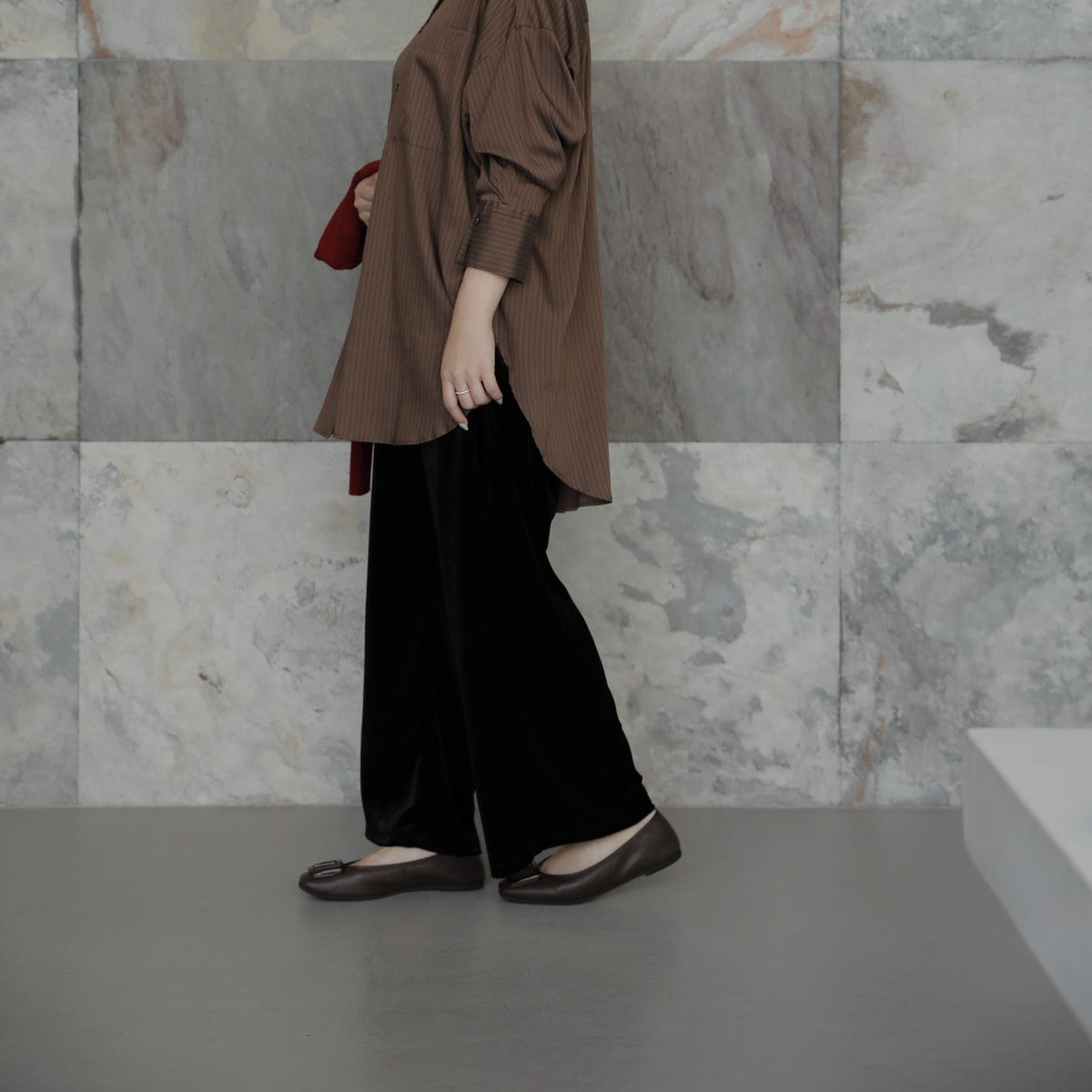 [9/16(wed)20:00～販売開始]Giselle -Waterproof Soft Shrink Buckle Dark brown ウォータープルーフ ソフトシュリンク バックル ダークブラウン kurun クルン kuruntokyo 入学式 卒業式 クルントウキョウ 疲れない 痛くない madeinjapan 日本製 本革 バレエシューズ フラットシューズ パンプス kurunTOKYO mdmバレエシューズwaterproof レインシューズ 小さいサイズ 大きいサイズ 26cm 21.5cm 26cm 25.5cm 25cm 22cm
