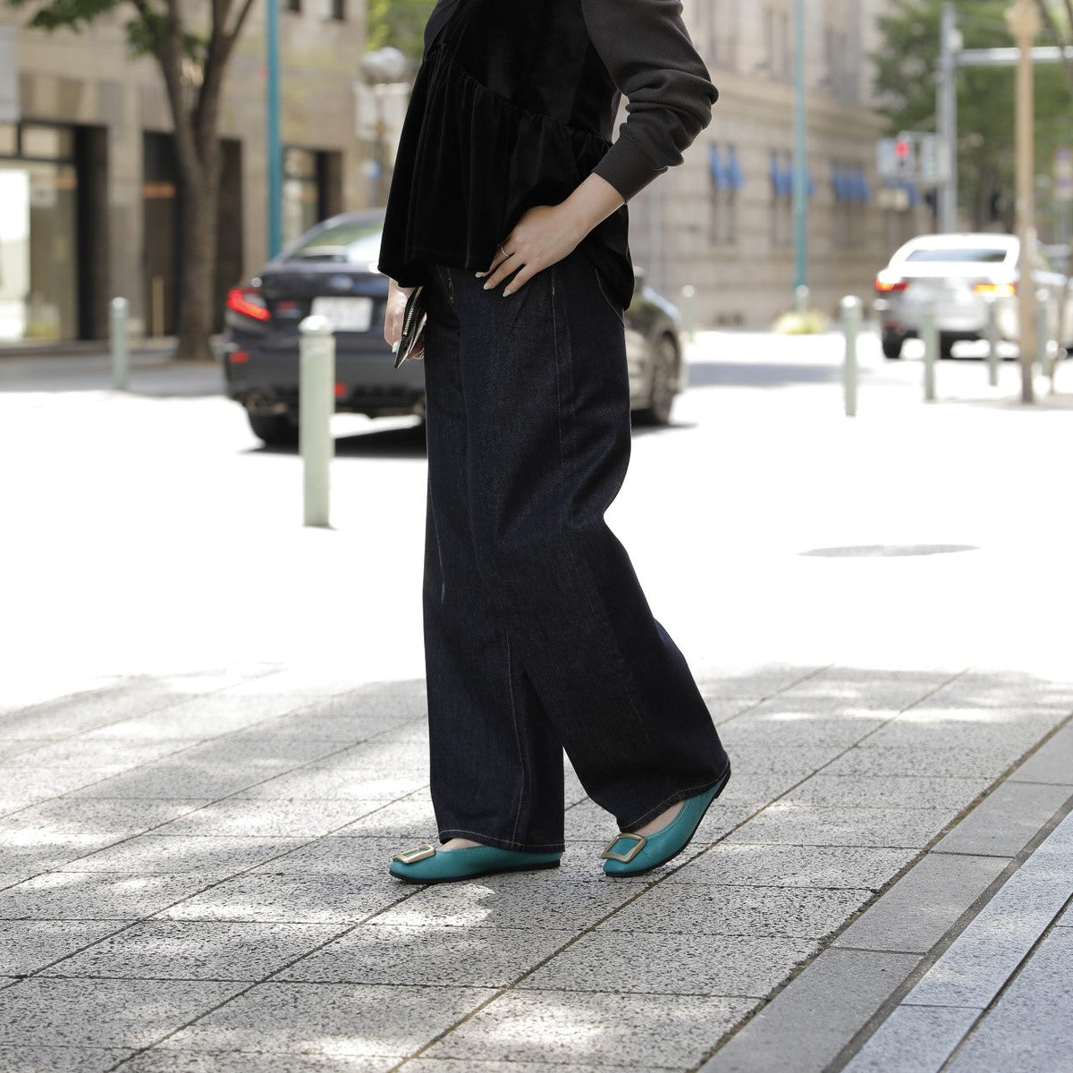 [9/16(wed)20:00～販売開始]Giselle -Waterproof Soft Shrink Buckle Ivy Green ウォータープルーフ ソフトシュリンク バックル アイビーグリーン kurun クルン kuruntokyo 入学式 卒業式 クルントウキョウ 疲れない 痛くない madeinjapan 日本製 本革 バレエシューズ フラットシューズ パンプス kurunTOKYO mdmバレエシューズwaterproof レインシューズ 小さいサイズ 大きいサイズ 26cm 21.5cm 26cm 25.5cm 25cm 22cm