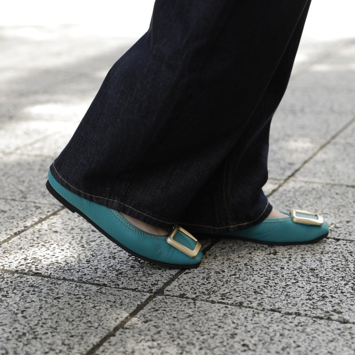 [9/16(wed)20:00～販売開始]Giselle -Waterproof Soft Shrink Buckle Ivy Green ウォータープルーフ ソフトシュリンク バックル アイビーグリーン kurun クルン kuruntokyo 入学式 卒業式 クルントウキョウ 疲れない 痛くない madeinjapan 日本製 本革 バレエシューズ フラットシューズ パンプス kurunTOKYO mdmバレエシューズwaterproof レインシューズ 小さいサイズ 大きいサイズ 26cm 21.5cm 26cm 25.5cm 25cm 22cm
