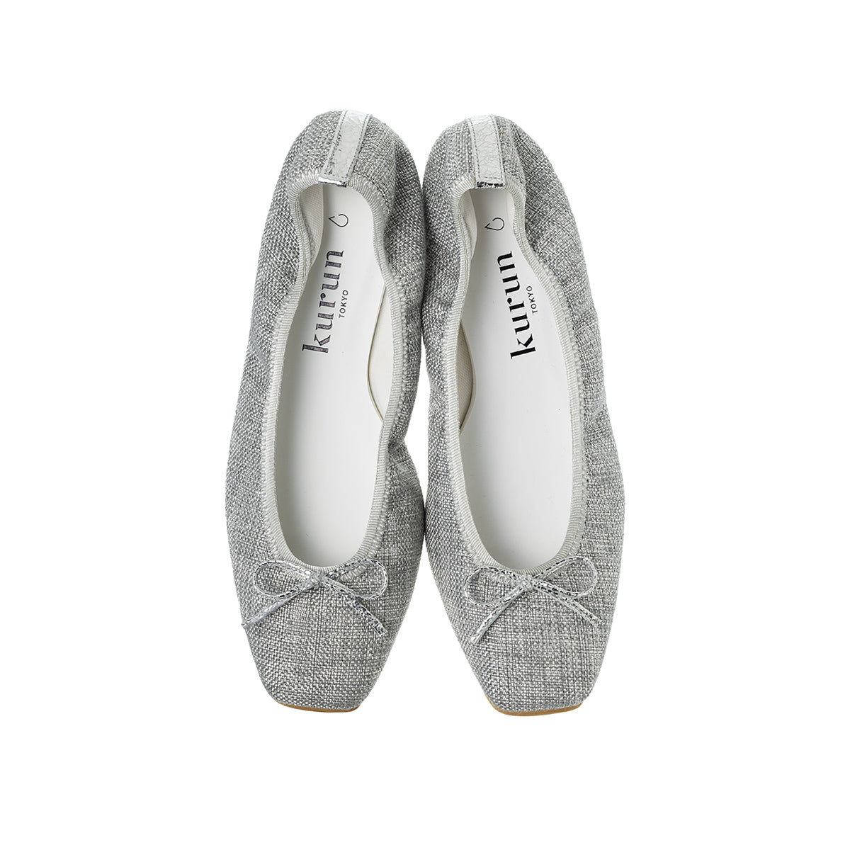 [5/16(fri)20:00～発売開始]Giselle -Waterproof Foil panamacloth Silver gray ウォータープルーフ フォイルパナマクロス シルバーグレー kurun クルン kuruntokyo 入学式 卒業式 クルントウキョウ 疲れない 痛くない madeinjapan 日本製 本革 バレエシューズ フラットシューズ パンプス kurunTOKYO mdmバレエシューズwaterproof レインシューズ 小さいサイズ 大きいサイズ 26cm 21.5cm 26cm 25.5cm 25cm 22cm