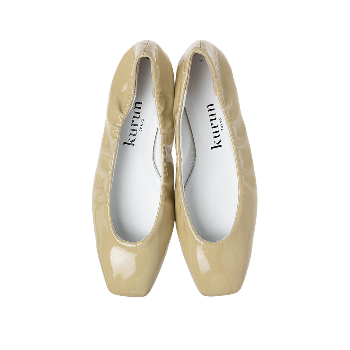Flavie -Soft enamel Ivory ソフトエナメル アイボリー kurun クルン kuruntokyo 入学式 卒業式 クルントウキョウ 疲れない 痛くない madeinjapan 日本製 本革 バレエシューズ フラットシューズ パンプス kurunTOKYO mdmバレエシューズwaterproof レインシューズ 小さいサイズ 大きいサイズ 26cm 21.5cm 26cm 25.5cm 25cm 22cm