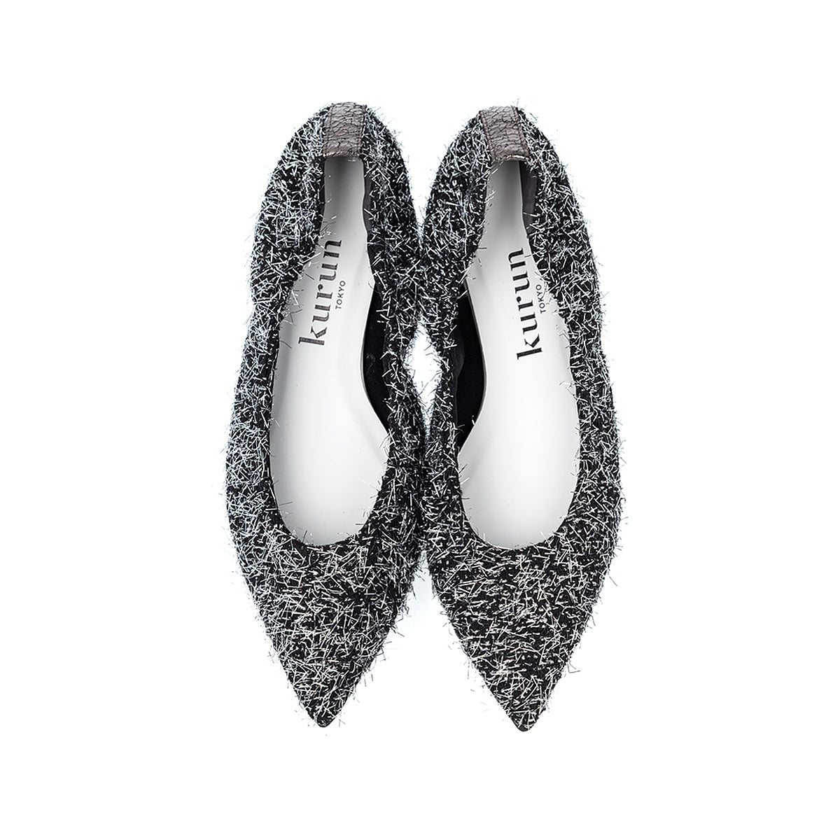[9/24(wed)20:00～販売開始]Inès -Fringe cloth Silver フリンジクロス シルバー kurun クルン kuruntokyo 入学式 卒業式 クルントウキョウ 疲れない 痛くない madeinjapan 日本製 本革 バレエシューズ フラットシューズ パンプス kurunTOKYO mdmバレエシューズwaterproof レインシューズ 小さいサイズ 大きいサイズ 26cm 21.5cm 26cm 25.5cm 25cm 22cm