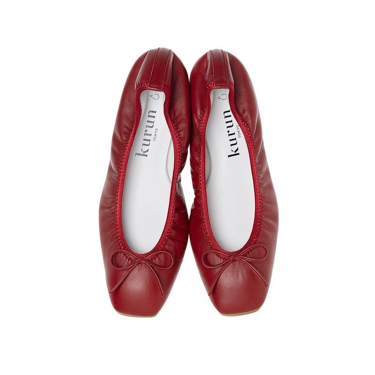 Giselle -Waterproof smooth Red　ウォータープルーフスムース レッド kurun クルン kuruntokyo 入学式 卒業式 クルントウキョウ 疲れない 痛くない madeinjapan 日本製 本革 バレエシューズ フラットシューズ  パンプス kurunTOKYO mdmバレエシューズwaterproof レインシューズ 小さいサイズ 大きいサイズ 26cm 21.5cm 26cm 25.5cm 25cm 22cm