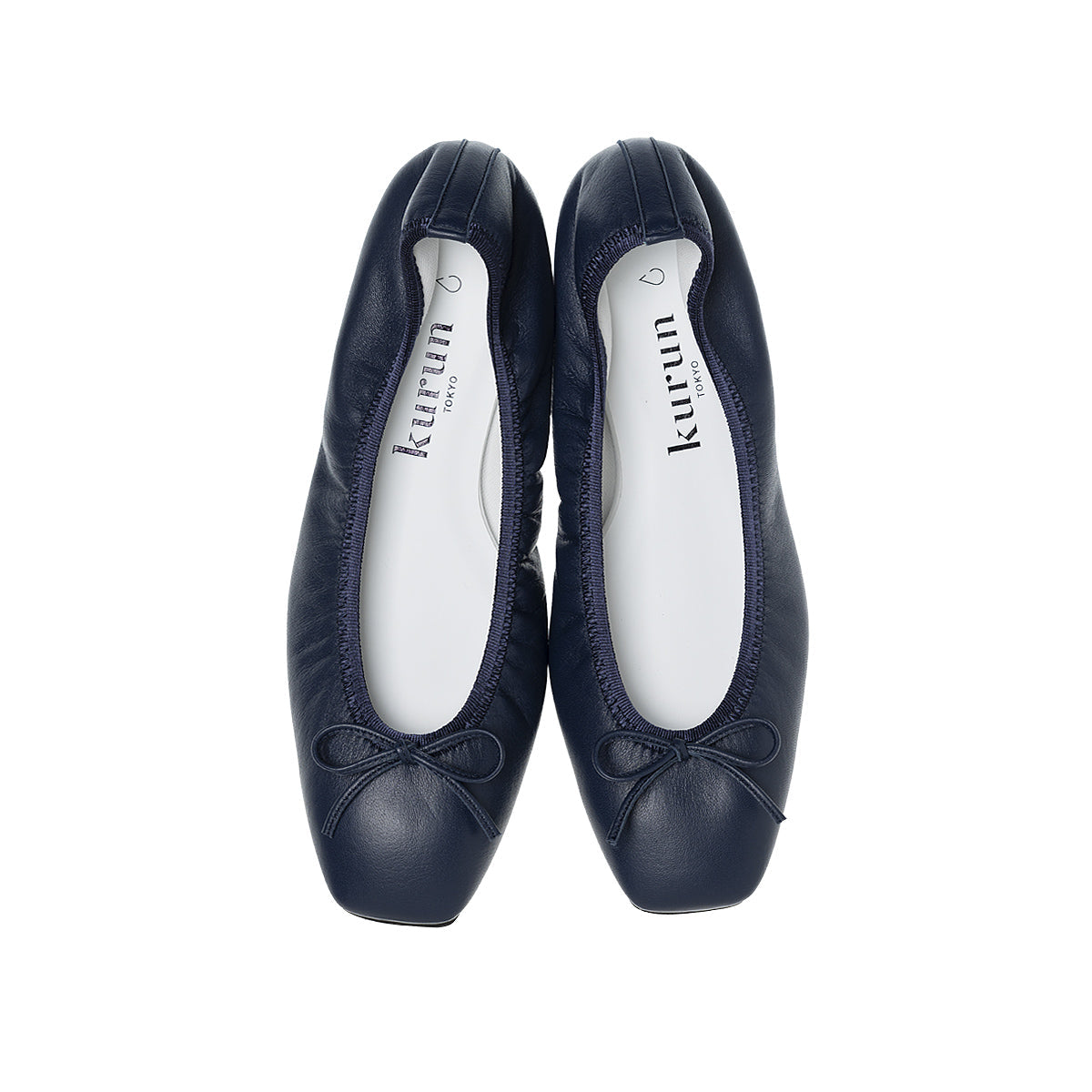 Giselle -Waterproof smooth navy　ウォータープルーフスムース ネイビー kurun クルン kuruntokyo 入学式 卒業式 クルントウキョウ 疲れない 痛くない madeinjapan 日本製 本革 バレエシューズ フラットシューズ  パンプス kurunTOKYO mdmバレエシューズwaterproof レインシューズ 小さいサイズ 大きいサイズ 26cm 21.5cm 26cm 25.5cm 25cm 22cm