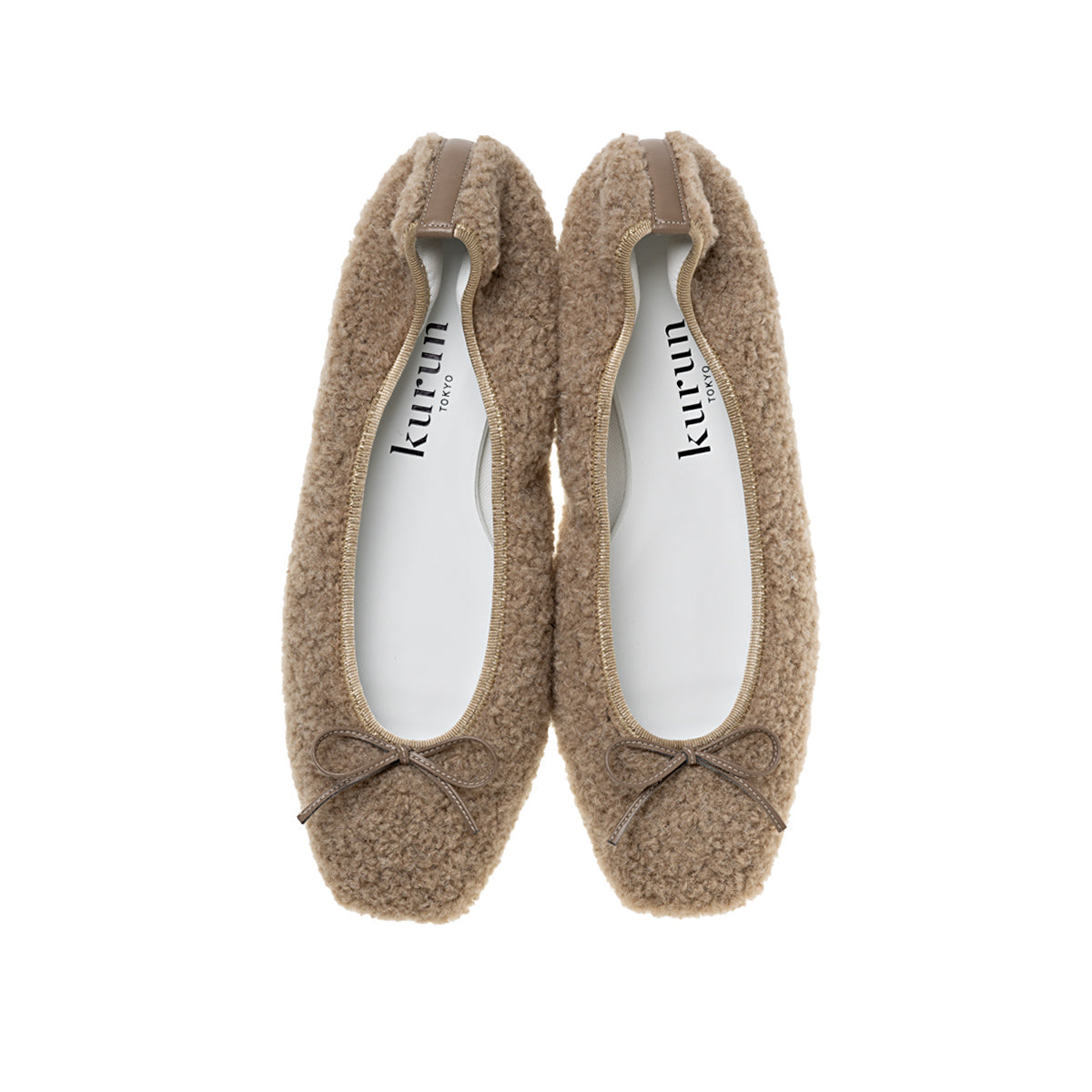 Giselle -Boa Cloth Grege ボアクロス グレージュ kurun クルン kuruntokyo 入学式 卒業式 クルントウキョウ 疲れない 痛くない madeinjapan 日本製 本革 バレエシューズ フラットシューズ パンプス kurunTOKYO mdmバレエシューズwaterproof レインシューズ 小さいサイズ 大きいサイズ 26cm 21.5cm 26cm 25.5cm 25cm 22cm