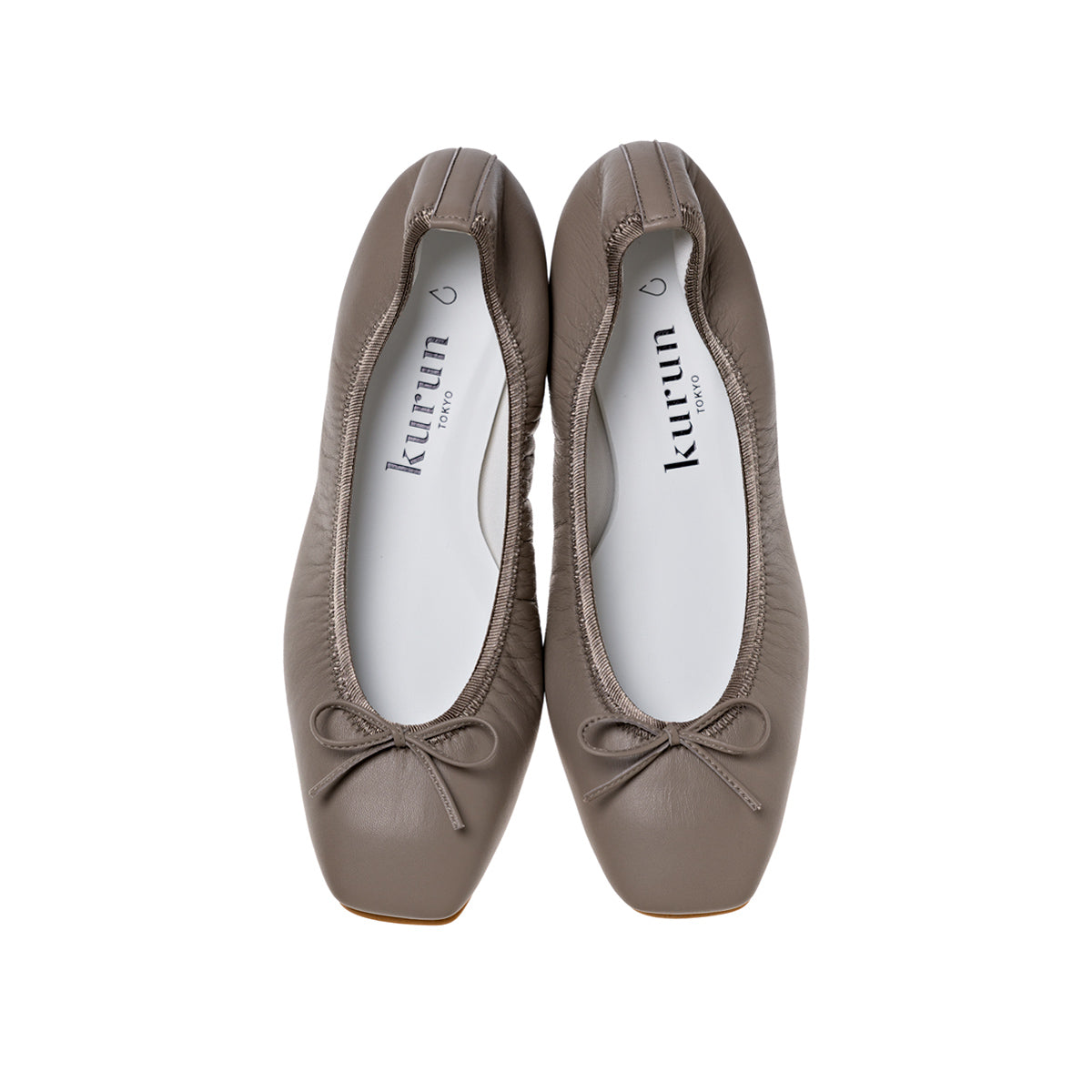 Giselle -Waterproof Smooth Taupe　ウォータープルーフスムース トープ kurun クルン kuruntokyo 入学式 卒業式 クルントウキョウ 疲れない 痛くない madeinjapan 日本製 本革 バレエシューズ フラットシューズ  パンプス kurunTOKYO mdmバレエシューズwaterproof レインシューズ 小さいサイズ 大きいサイズ 26cm 21.5cm 26cm 25.5cm 25cm 22cm