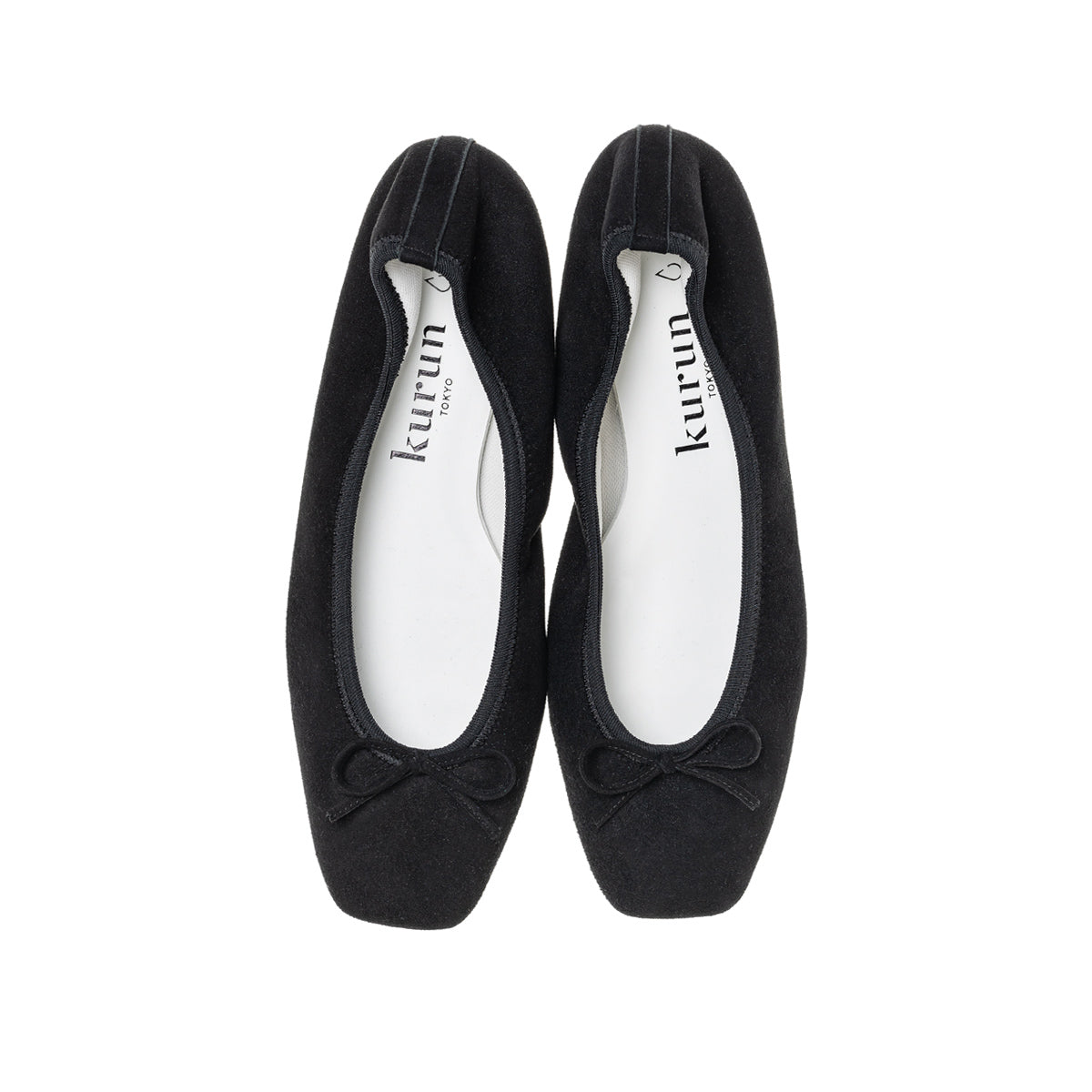 Giselle -Waterproof Suede Black　ウォータープルーフスエード ブラック kurun クルン kuruntokyo 入学式 卒業式 クルントウキョウ 疲れない 痛くない madeinjapan 日本製 本革 バレエシューズ フラットシューズ  パンプス kurunTOKYO mdmバレエシューズwaterproof レインシューズ 小さいサイズ 大きいサイズ 26cm 21.5cm 26cm 25.5cm 25cm 22cm