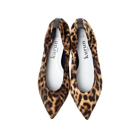 [7/23(wed)20:00～発売開始]Inès -Waterproof satin leopardprint Brown ウォータープルーフ サテンレオパードプリント ブラウン kurun クルン kuruntokyo 入学式 卒業式 クルントウキョウ 疲れない 痛くない madeinjapan 日本製 本革 バレエシューズ フラットシューズ パンプス kurunTOKYO mdmバレエシューズwaterproof レインシューズ 小さいサイズ 大きいサイズ 26cm 21.5cm 26cm 25.5cm 25cm 22cm