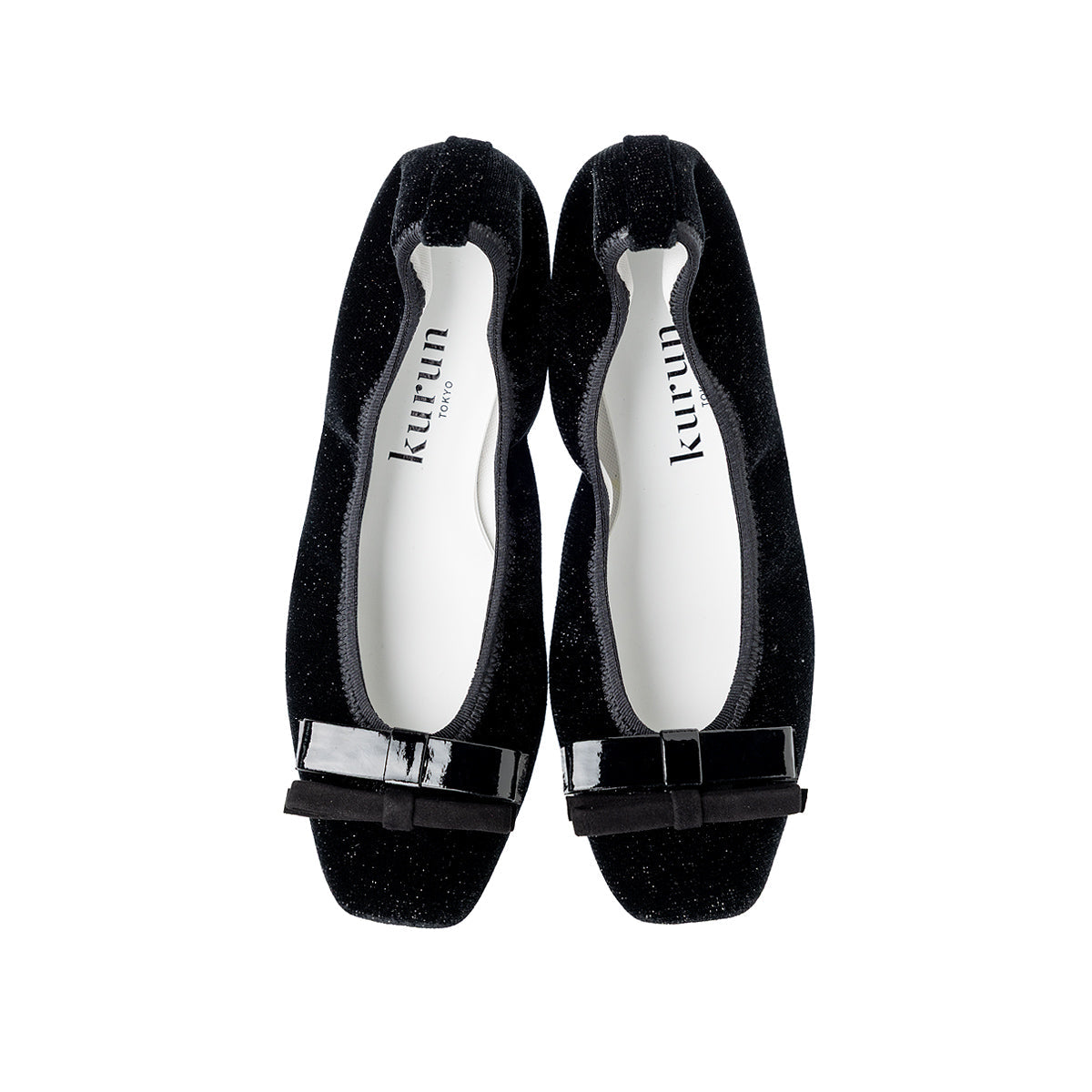 Giselle -Lame velour cloth Black ラメベロアクロス ブラック kurun クルン kuruntokyo 入学式 卒業式 クルントウキョウ 疲れない 痛くない madeinjapan 日本製 本革 バレエシューズ フラットシューズ パンプス kurunTOKYO mdmバレエシューズwaterproof レインシューズ 小さいサイズ 大きいサイズ 26cm 21.5cm 26cm 25.5cm 25cm 22cm