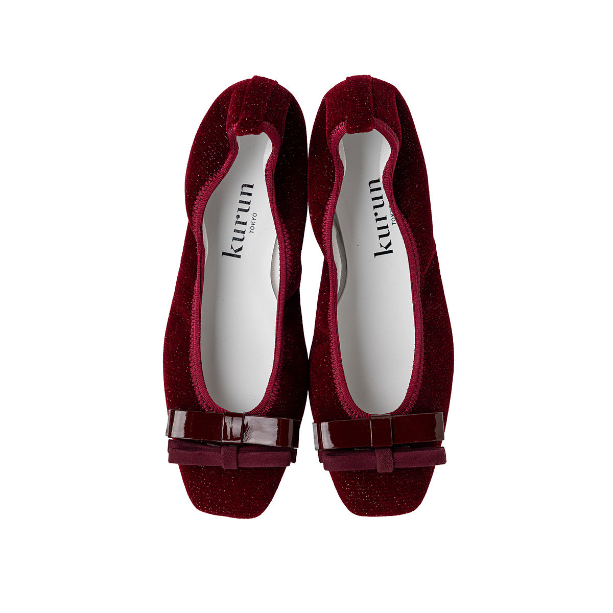 Giselle -Lame velour cloth Bordeaux ラメベロアクロス ボルドー kurun クルン kuruntokyo 入学式 卒業式 クルントウキョウ 疲れない 痛くない madeinjapan 日本製 本革 バレエシューズ フラットシューズ パンプス kurunTOKYO mdmバレエシューズwaterproof レインシューズ 小さいサイズ 大きいサイズ 26cm 21.5cm 26cm 25.5cm 25cm 22cm