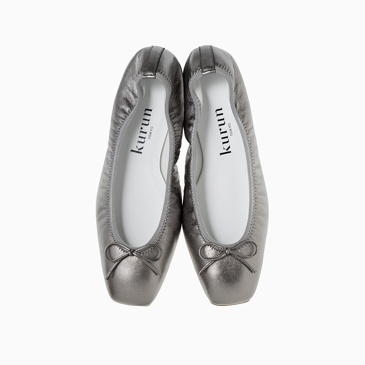 Giselle -Foil Gray フォイル グレー kurun クルン kuruntokyo 入学式 卒業式 クルントウキョウ 疲れない 痛くない madeinjapan 日本製 本革 バレエシューズ フラットシューズ パンプス kurunTOKYO mdmバレエシューズwaterproof レインシューズ 小さいサイズ 大きいサイズ 26cm 21.5cm 26cm 25.5cm 25cm 22cm