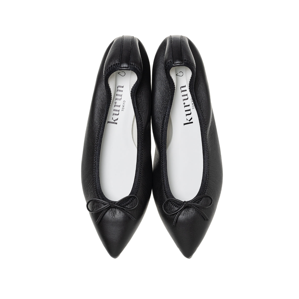 Mathilde -Waterproof Smooth Black　ウォータープルーフスムース ブラック kurun クルン kuruntokyo 入学式 卒業式 クルントウキョウ 疲れない 痛くない madeinjapan 日本製 本革 バレエシューズ フラットシューズ  パンプス kurunTOKYO mdmバレエシューズwaterproof レインシューズ 小さいサイズ 大きいサイズ 26cm 21.5cm 26cm 25.5cm 25cm 22cm