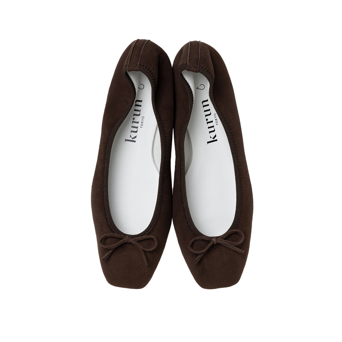 Giselle -Waterproof Suede Darkbrown　ウォータープルーフスエード ダークブラウン kurun クルン kuruntokyo 入学式 卒業式 クルントウキョウ 疲れない 痛くない madeinjapan 日本製 本革 バレエシューズ フラットシューズ  パンプス kurunTOKYO mdmバレエシューズwaterproof レインシューズ 小さいサイズ 大きいサイズ 26cm 21.5cm 26cm 25.5cm 25cm 22cm
