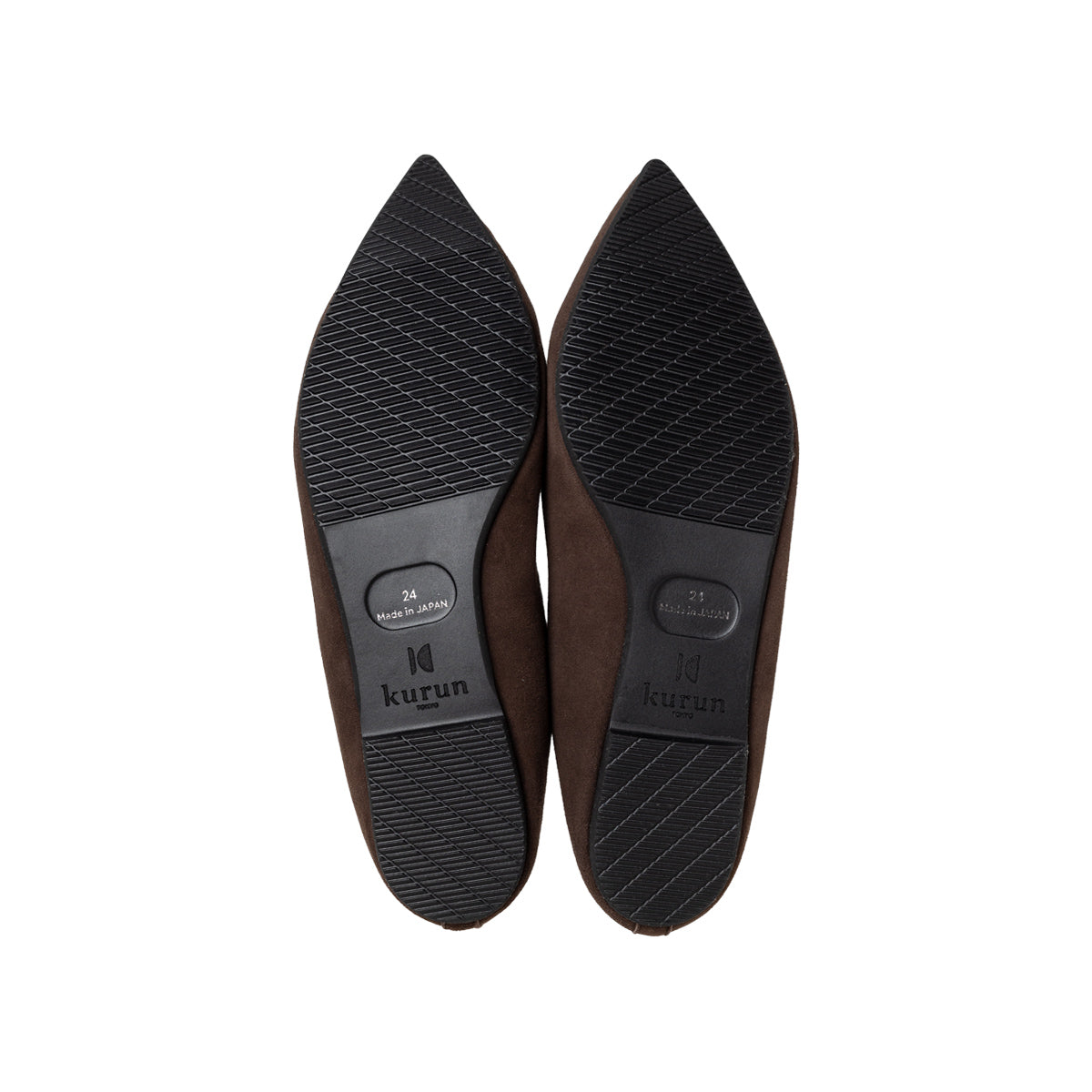 Mathilde -Waterproof Suede Darkbrown　ウォータープルーフスエード ダークブラウン kurun クルン kuruntokyo 入学式 卒業式 クルントウキョウ 疲れない 痛くない madeinjapan 日本製 本革 バレエシューズ フラットシューズ  パンプス kurunTOKYO mdmバレエシューズwaterproof レインシューズ 小さいサイズ 大きいサイズ 26cm 21.5cm 26cm 25.5cm 25cm 22cm