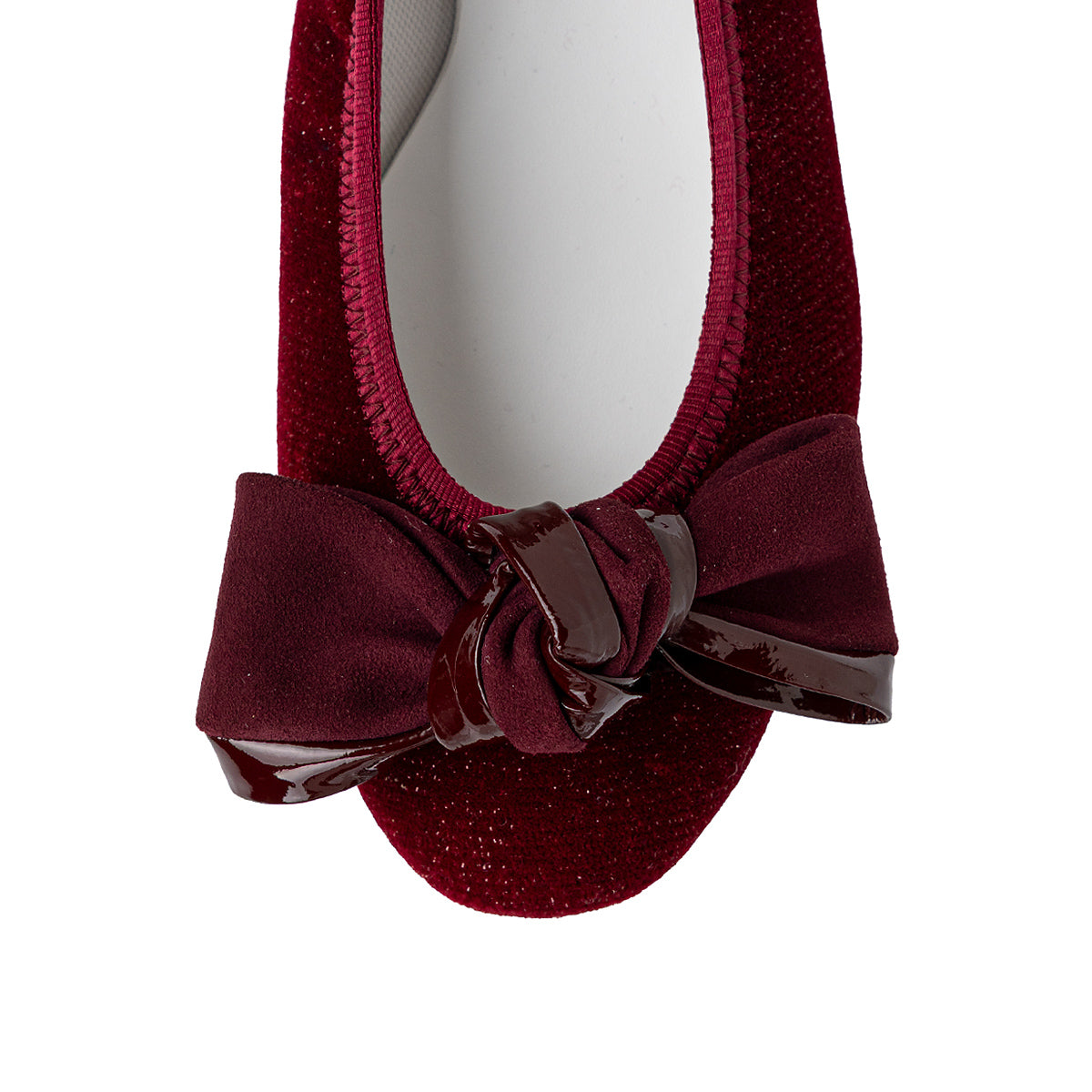 Pauline -Lame velour cloth Bordeaux ラメベロアクロス ボルドー kurun クルン kuruntokyo 入学式 卒業式 クルントウキョウ 疲れない 痛くない madeinjapan 日本製 本革 バレエシューズ フラットシューズ パンプス kurunTOKYO mdmバレエシューズwaterproof レインシューズ 小さいサイズ 大きいサイズ 26cm 21.5cm 26cm 25.5cm 25cm 22cm