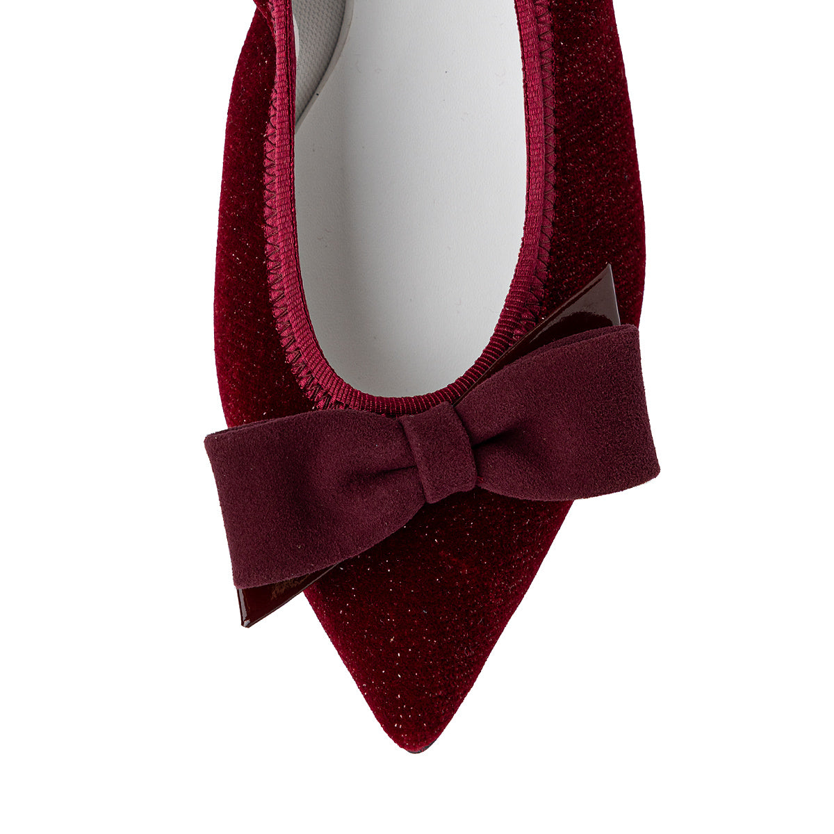 Mathilde -Lame velour cloth Bordeaux ラメベロアクロス ボルドー kurun クルン kuruntokyo 入学式 卒業式 クルントウキョウ 疲れない 痛くない madeinjapan 日本製 本革 バレエシューズ フラットシューズ パンプス kurunTOKYO mdmバレエシューズwaterproof レインシューズ 小さいサイズ 大きいサイズ 26cm 21.5cm 26cm 25.5cm 25cm 22cm