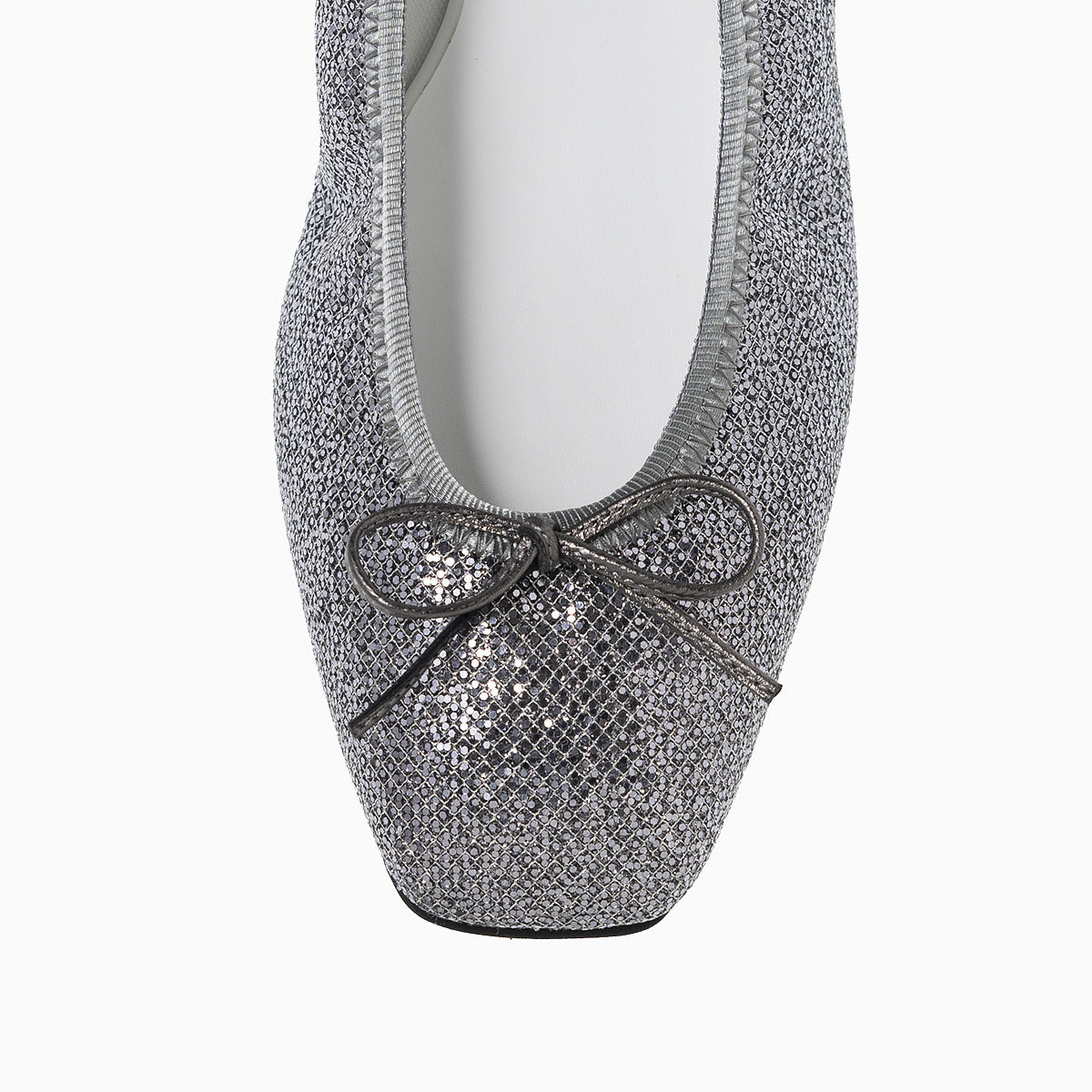 Giselle -Lace glitter Dark gray　レースグリッター ダークグレー kurun クルン kuruntokyo 入学式 卒業式 クルントウキョウ 疲れない 痛くない madeinjapan 日本製 本革 バレエシューズ フラットシューズ  パンプス kurunTOKYO mdmバレエシューズwaterproof レインシューズ 小さいサイズ 大きいサイズ 26cm 21.5cm 26cm 25.5cm 25cm 22cm