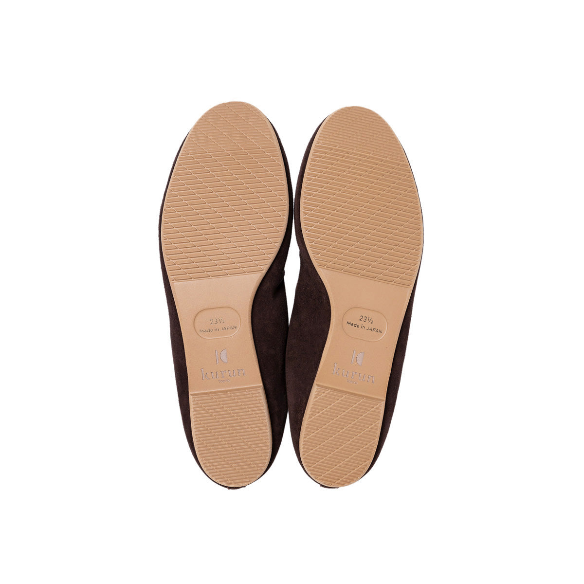 [期間限定 受注生産] -Suede Chocolate brown スエード チョコレートブラウン kurun クルン kuruntokyo 入学式 卒業式 クルントウキョウ 疲れない 痛くない madeinjapan 日本製 本革 バレエシューズ フラットシューズ パンプス kurunTOKYO mdmバレエシューズwaterproof レインシューズ 小さいサイズ 大きいサイズ 26cm 21.5cm 26cm 25.5cm 25cm 22cm