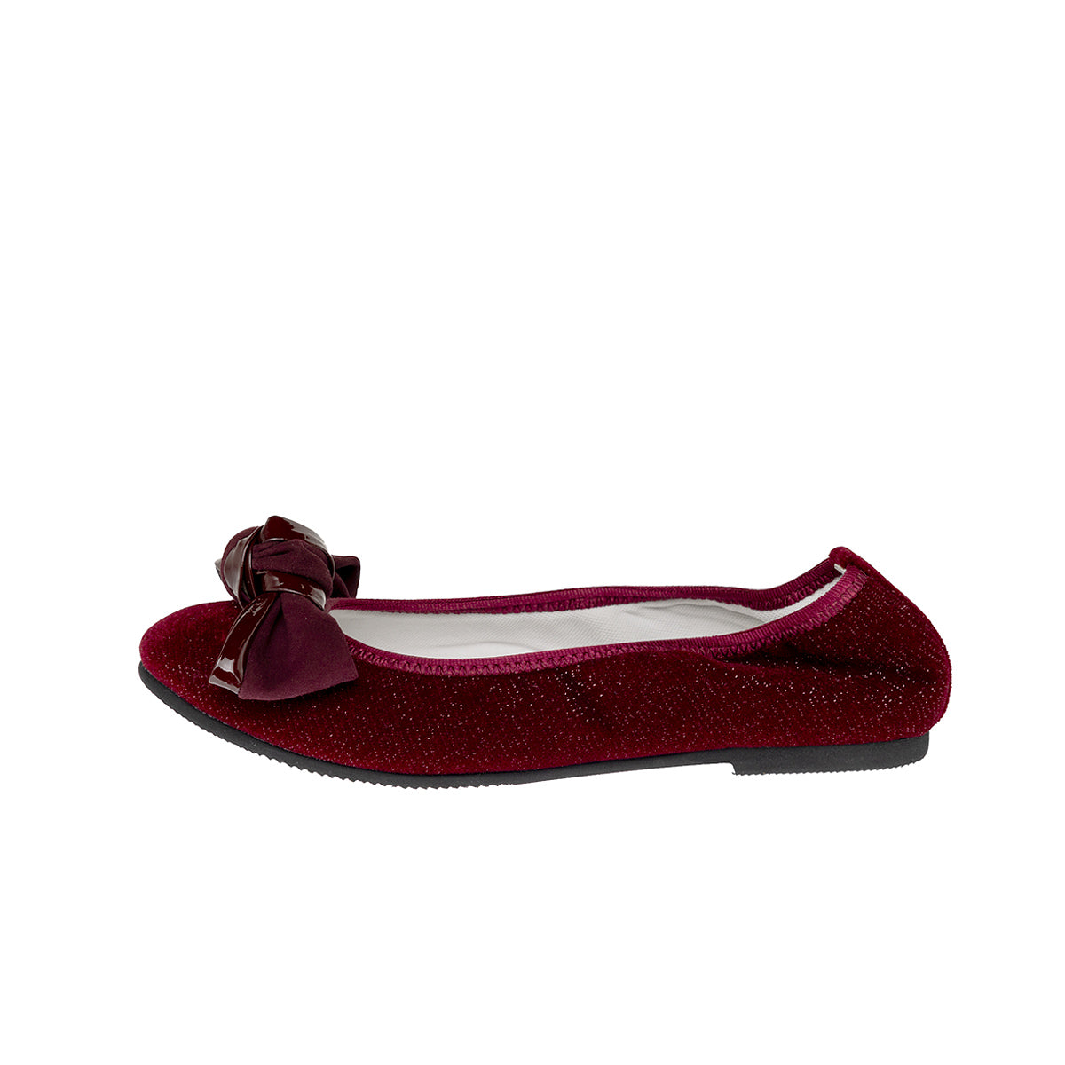Pauline -Lame velour cloth Bordeaux ラメベロアクロス ボルドー kurun クルン kuruntokyo 入学式 卒業式 クルントウキョウ 疲れない 痛くない madeinjapan 日本製 本革 バレエシューズ フラットシューズ パンプス kurunTOKYO mdmバレエシューズwaterproof レインシューズ 小さいサイズ 大きいサイズ 26cm 21.5cm 26cm 25.5cm 25cm 22cm
