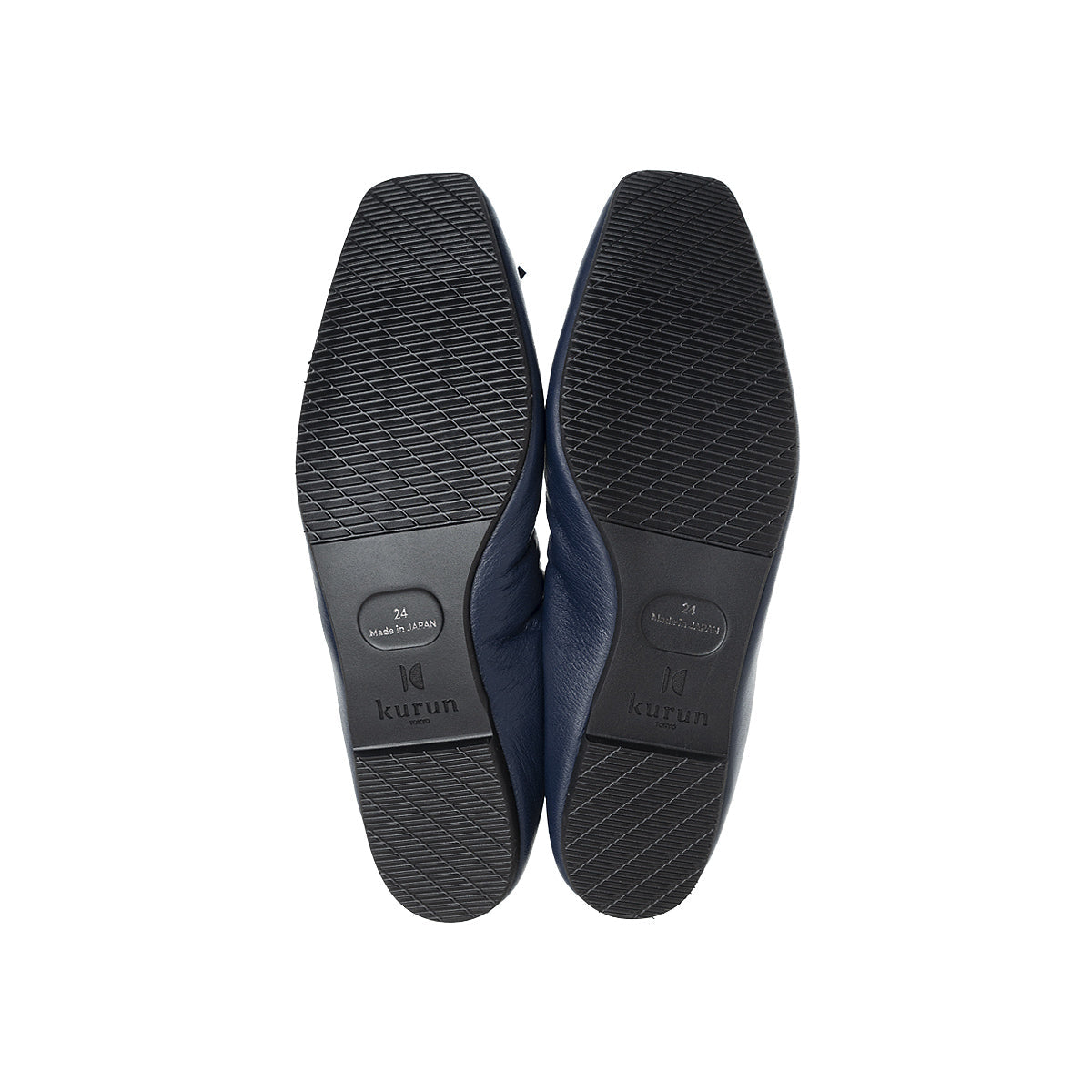 Giselle -Waterproof smooth navy　ウォータープルーフスムース ネイビー kurun クルン kuruntokyo 入学式 卒業式 クルントウキョウ 疲れない 痛くない madeinjapan 日本製 本革 バレエシューズ フラットシューズ  パンプス kurunTOKYO mdmバレエシューズwaterproof レインシューズ 小さいサイズ 大きいサイズ 26cm 21.5cm 26cm 25.5cm 25cm 22cm