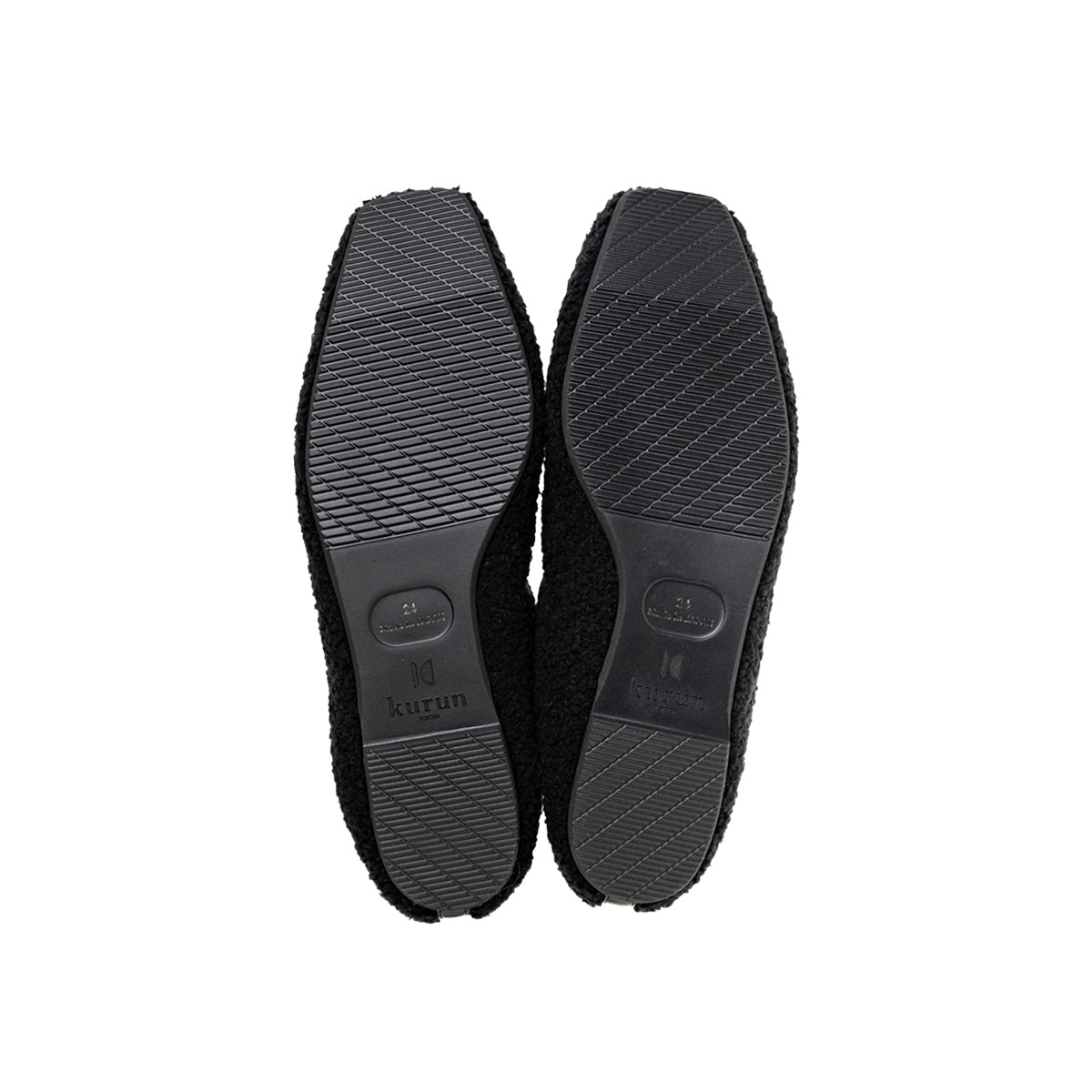 Giselle -Boa Cloth Black ボアクロス ブラック kurun クルン kuruntokyo 入学式 卒業式 クルントウキョウ 疲れない 痛くない madeinjapan 日本製 本革 バレエシューズ フラットシューズ パンプス kurunTOKYO mdmバレエシューズwaterproof レインシューズ 小さいサイズ 大きいサイズ 26cm 21.5cm 26cm 25.5cm 25cm 22cm