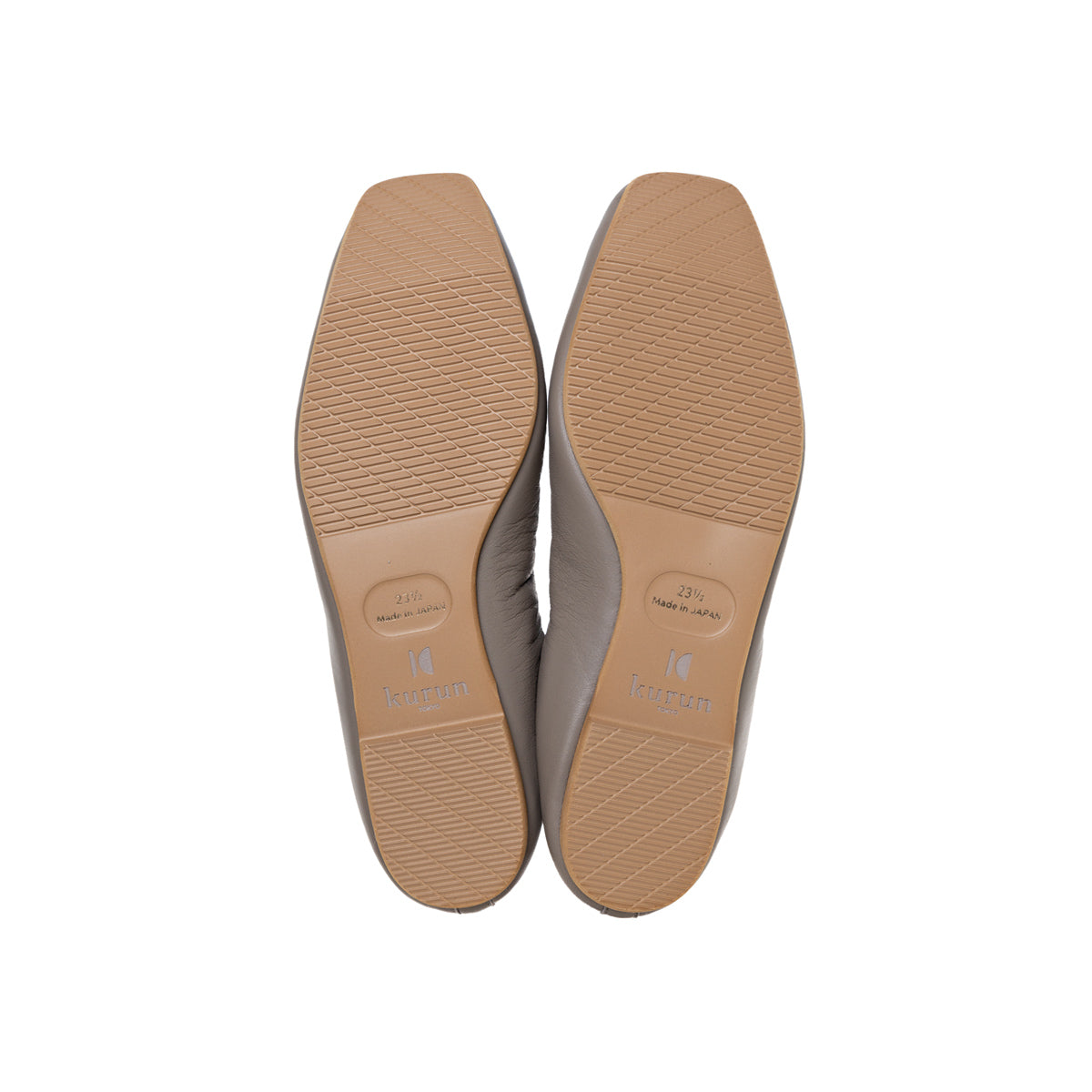 Giselle -Waterproof Smooth Taupe　ウォータープルーフスムース トープ kurun クルン kuruntokyo 入学式 卒業式 クルントウキョウ 疲れない 痛くない madeinjapan 日本製 本革 バレエシューズ フラットシューズ  パンプス kurunTOKYO mdmバレエシューズwaterproof レインシューズ 小さいサイズ 大きいサイズ 26cm 21.5cm 26cm 25.5cm 25cm 22cm