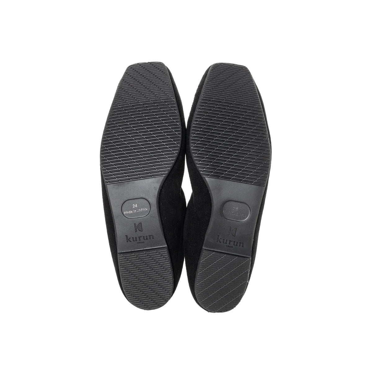 Giselle -Waterproof Suede Black　ウォータープルーフスエード ブラック kurun クルン kuruntokyo 入学式 卒業式 クルントウキョウ 疲れない 痛くない madeinjapan 日本製 本革 バレエシューズ フラットシューズ  パンプス kurunTOKYO mdmバレエシューズwaterproof レインシューズ 小さいサイズ 大きいサイズ 26cm 21.5cm 26cm 25.5cm 25cm 22cm