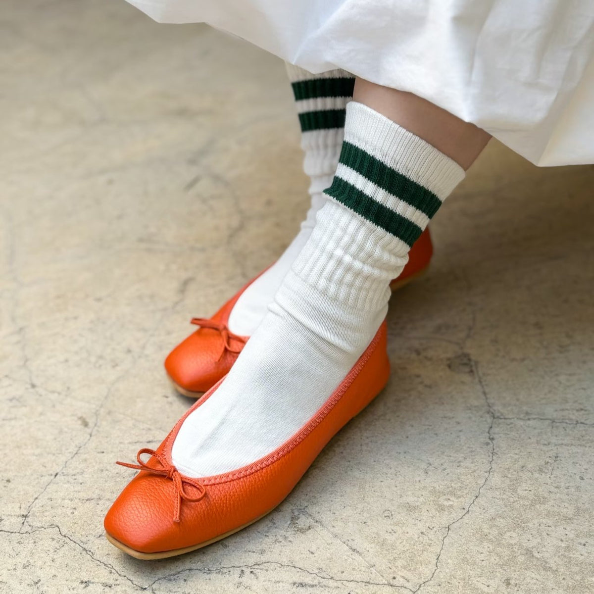 Giselle -Waterproof Soft Shrink Orange ウォータープルーフ ソフトシュリンク オレンジ kurun クルン kuruntokyo 入学式 卒業式 クルントウキョウ 疲れない 痛くない madeinjapan 日本製 本革 バレエシューズ フラットシューズ パンプス kurunTOKYO mdmバレエシューズwaterproof レインシューズ 小さいサイズ 大きいサイズ 26cm 21.5cm 26cm 25.5cm 25cm 22cm