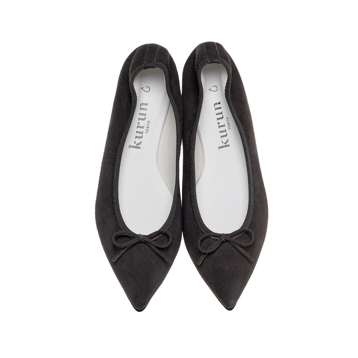 Mathilde -Waterproof Suede  Darkgray　ウォータープルーフ スエード ダークグレー kurun クルン kuruntokyo 入学式 卒業式 クルントウキョウ 疲れない 痛くない madeinjapan 日本製 本革 バレエシューズ フラットシューズ  パンプス kurunTOKYO mdmバレエシューズwaterproof レインシューズ 小さいサイズ 大きいサイズ 26cm 21.5cm 26cm 25.5cm 25cm 22cm