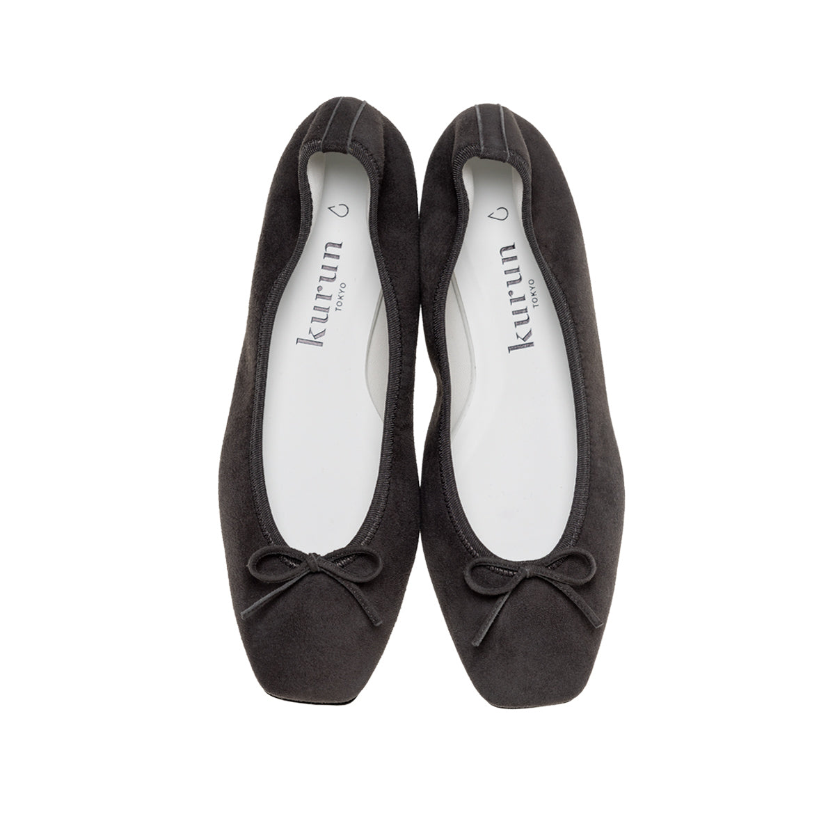 Giselle -Waterproof Suede  Darkgray　ウォータープルーフ スエード ダークグレー kurun クルン kuruntokyo 入学式 卒業式 クルントウキョウ 疲れない 痛くない madeinjapan 日本製 本革 バレエシューズ フラットシューズ  パンプス kurunTOKYO mdmバレエシューズwaterproof レインシューズ 小さいサイズ 大きいサイズ 26cm 21.5cm 26cm 25.5cm 25cm 22cm