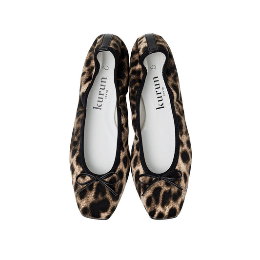 [7/23(wed)20:00～発売開始]Giselle -Waterproof satin leopardprint Grege ウォータープルーフ サテンレオパードプリント グレージュ kurun クルン kuruntokyo 入学式 卒業式 クルントウキョウ 疲れない 痛くない madeinjapan 日本製 本革 バレエシューズ フラットシューズ パンプス kurunTOKYO mdmバレエシューズwaterproof レインシューズ 小さいサイズ 大きいサイズ 26cm 21.5cm 26cm 25.5cm 25cm 22cm
