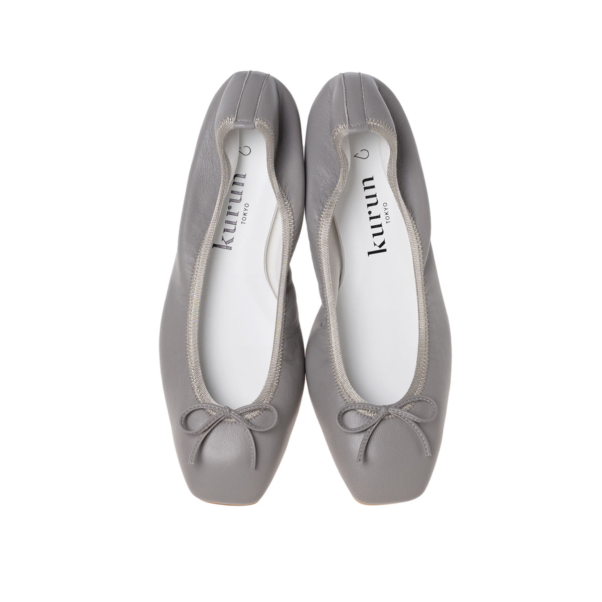 Giselle -Waterproof Smooth Light gray ウォータープルーフスムース ライトグレー kurun クルン kuruntokyo 入学式 卒業式 クルントウキョウ 疲れない 痛くない madeinjapan 日本製 本革 バレエシューズ フラットシューズ パンプス kurunTOKYO mdmバレエシューズwaterproof レインシューズ 小さいサイズ 大きいサイズ 26cm 21.5cm 26cm 25.5cm 25cm 22cm
