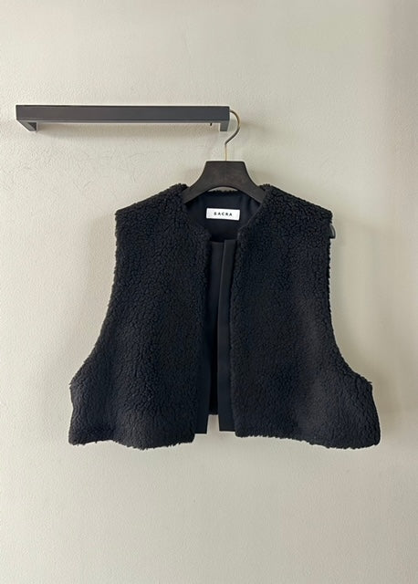 SACRA / POODLE FUR SHORT GILET