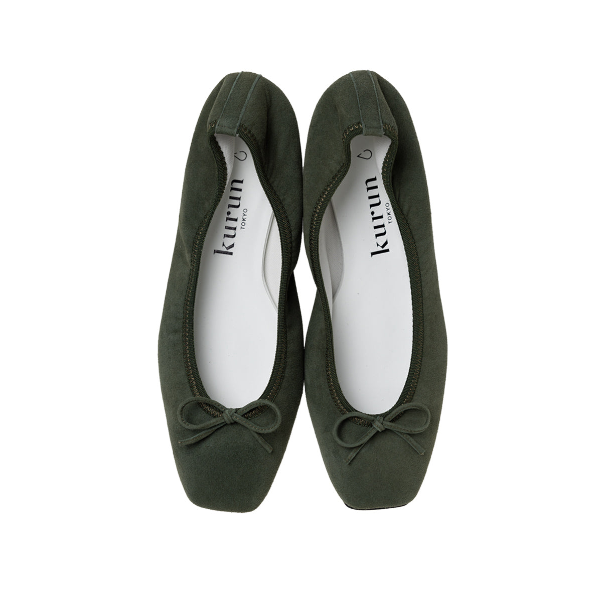 Giselle -Waterproof Suede  Khaki　ウォータープルーフスエード カーキ kurun クルン kuruntokyo 入学式 卒業式 クルントウキョウ 疲れない 痛くない madeinjapan 日本製 本革 バレエシューズ フラットシューズ  パンプス kurunTOKYO mdmバレエシューズwaterproof レインシューズ 小さいサイズ 大きいサイズ 26cm 21.5cm 26cm 25.5cm 25cm 22cm